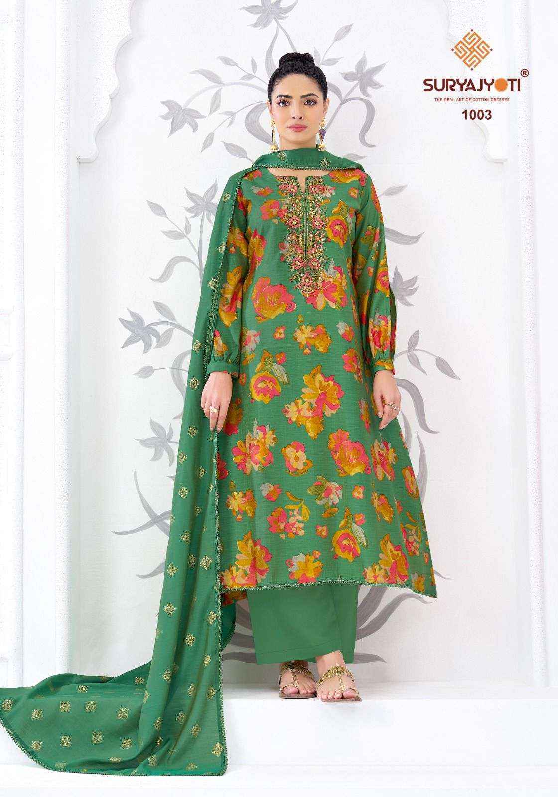 Suryajyoti Kashika Vol-1 Modal Silk Dress Material (6 pcs Catalogue)