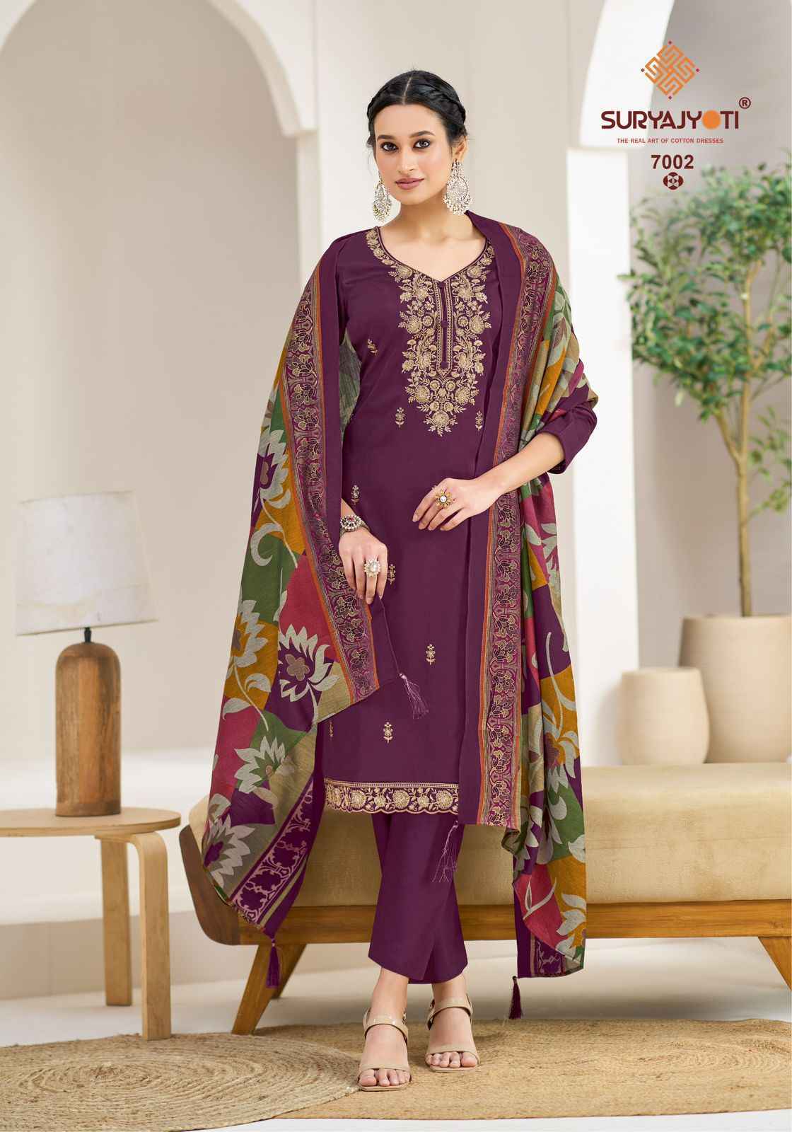 Suryajyoti Pashan Vol-7 Jam Satin Dress Material (6 pcs Catalogue)