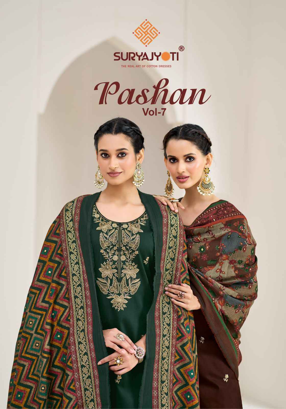 Suryajyoti Pashan Vol-7 Jam Satin Dress Material (6 pcs Catalogue)