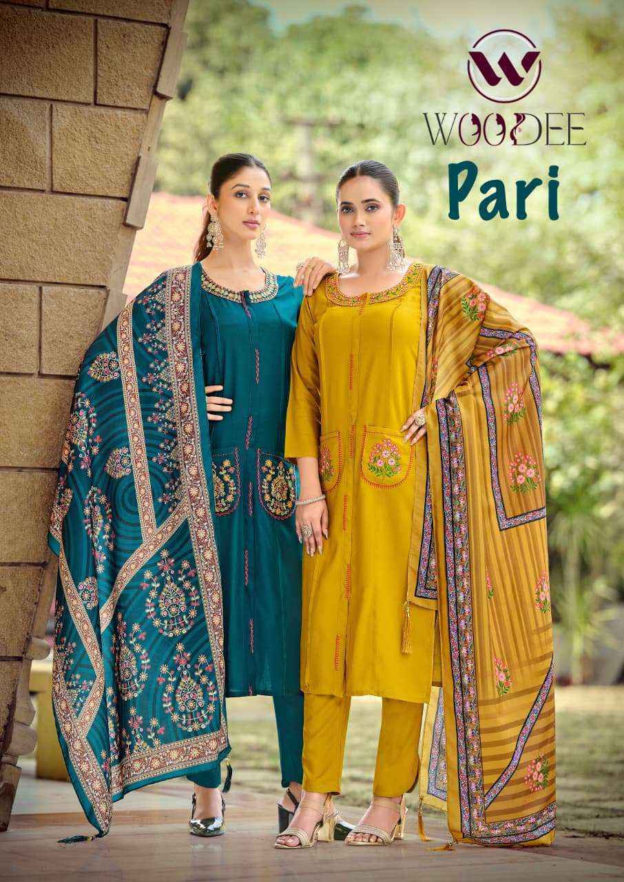 Woodee Pari Rayon Readymade Suit (6 pcs atalogue)