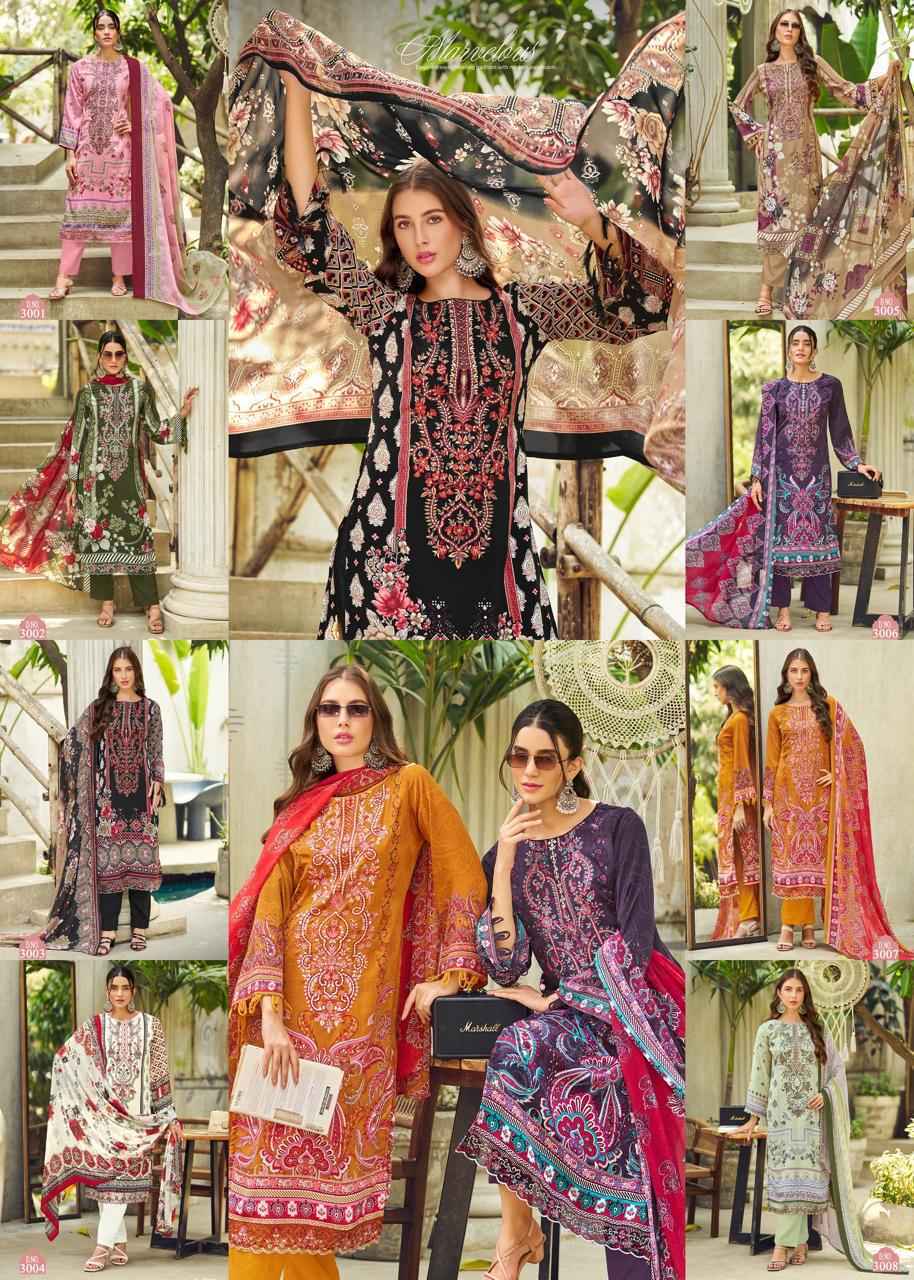 Zaraa Hafsa Vol-3 French Crep Dress Material (8 pcs Catalogue)