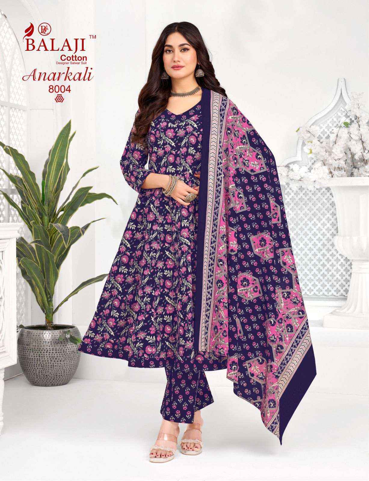 Balaji Anarkali Vol-8 Cotton Readymade Suit (8 pcs Catalogue)