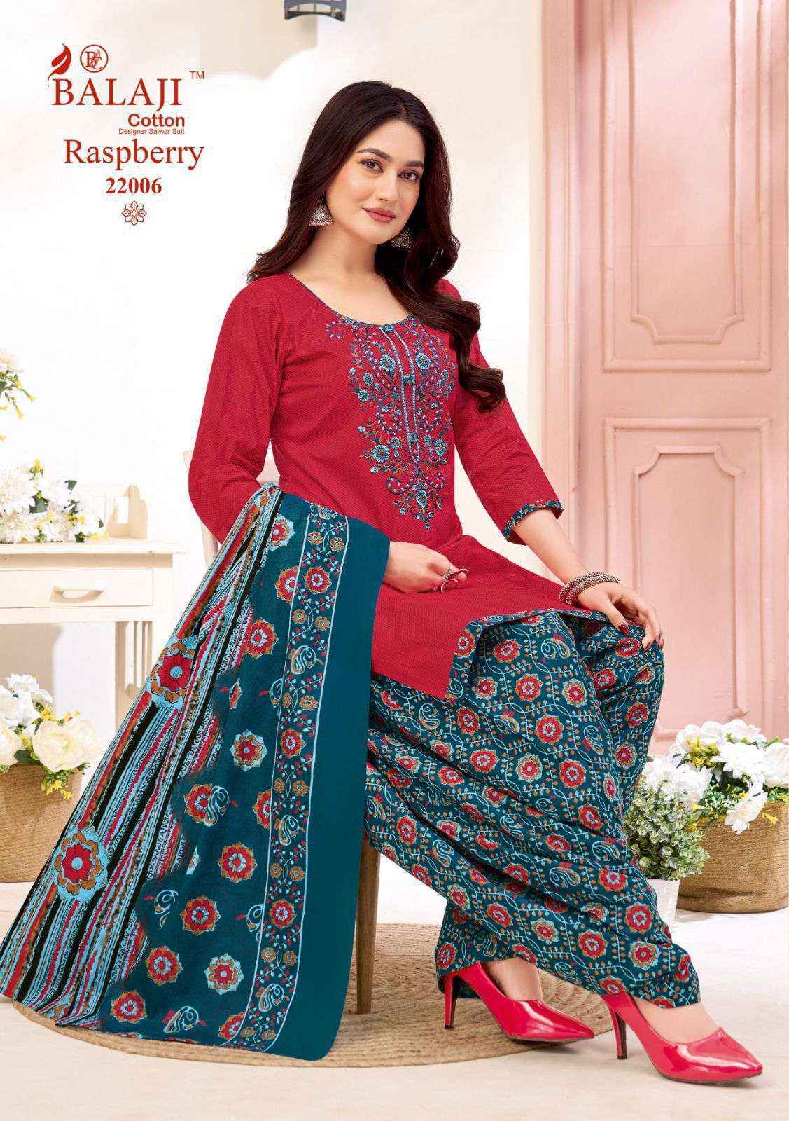 Balaji Raspberry Vol-22 Cotton Dress Material (12 pcs Catalogue)