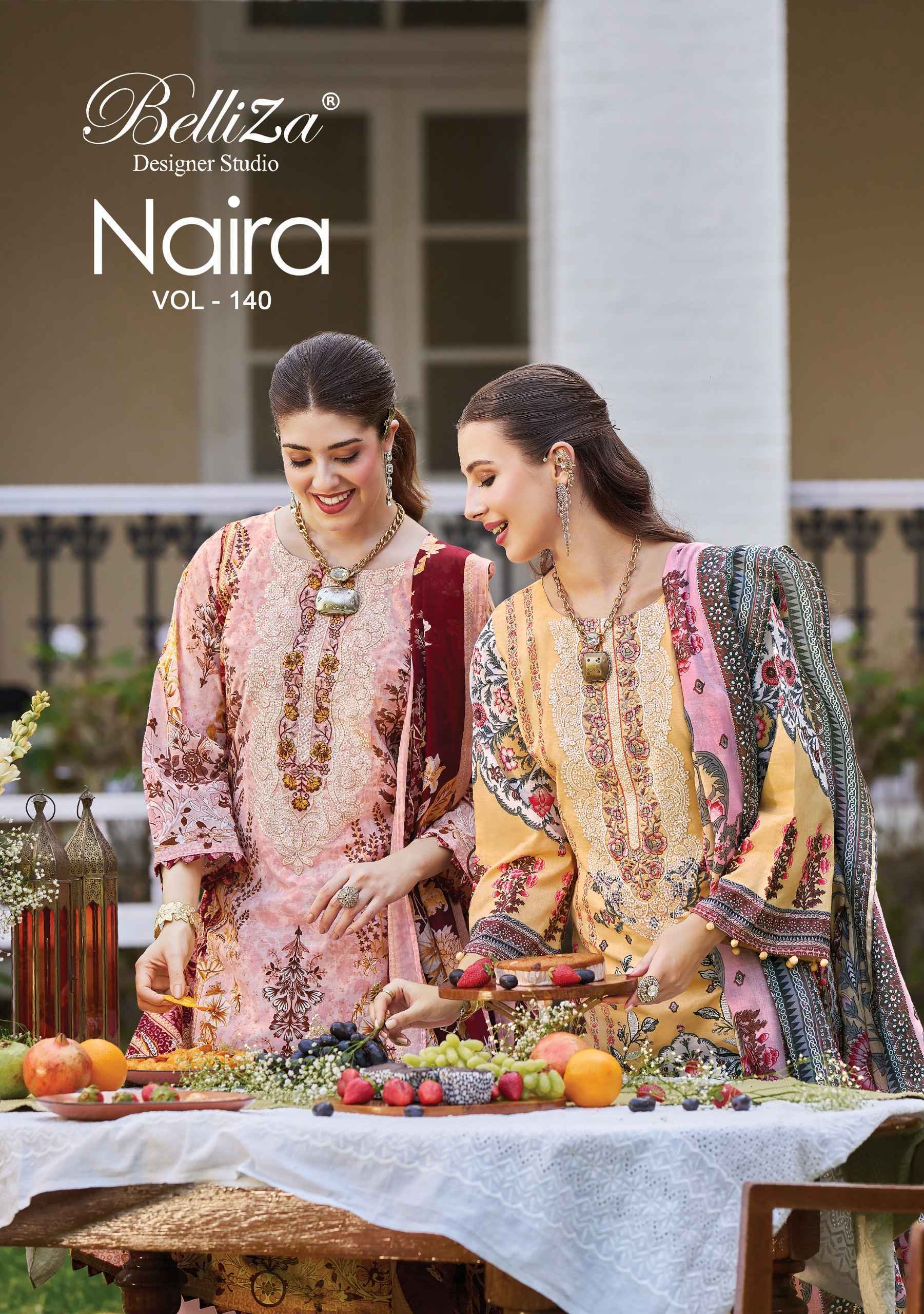 Belliza Naira Vol-140 Cotton Dress Material (8 pcs Cataloge)