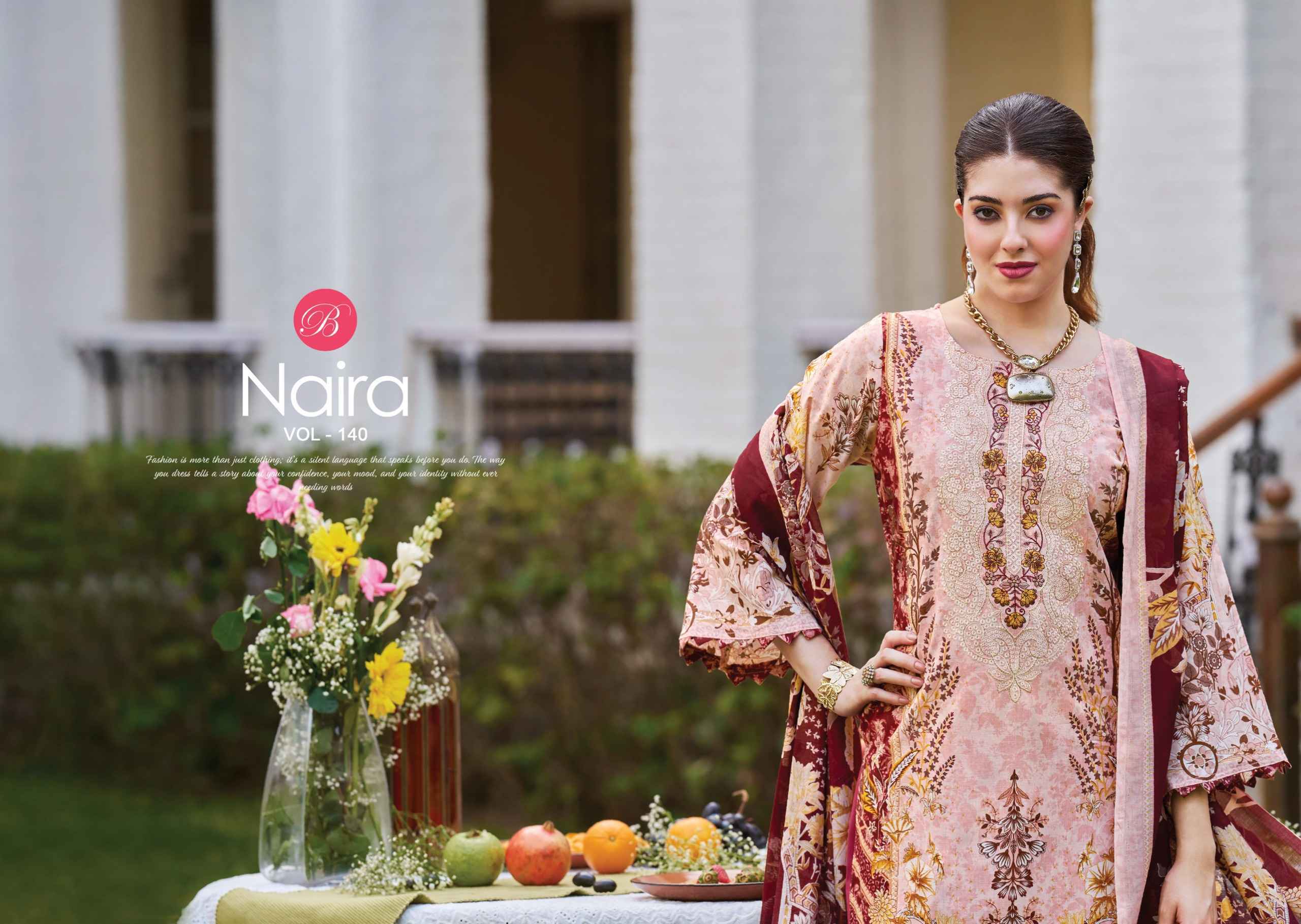 Belliza Naira Vol-140 Cotton Dress Material (8 pcs Cataloge)