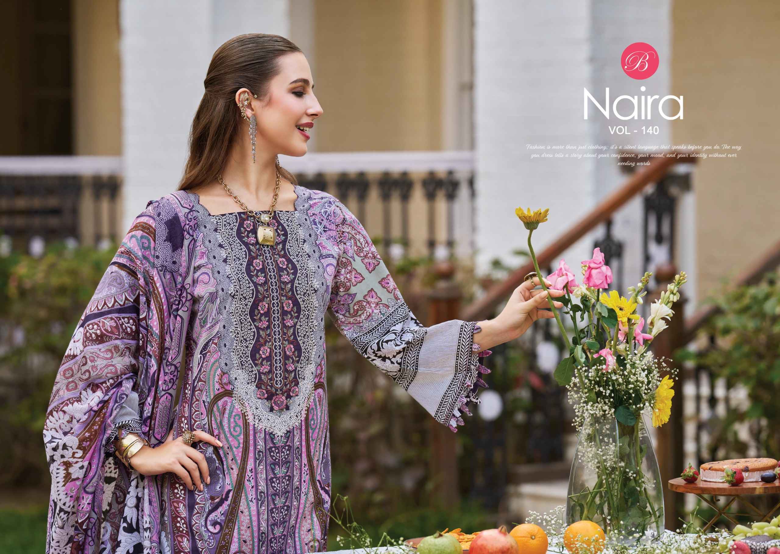 Belliza Naira Vol-140 Cotton Dress Material (8 pcs Cataloge)