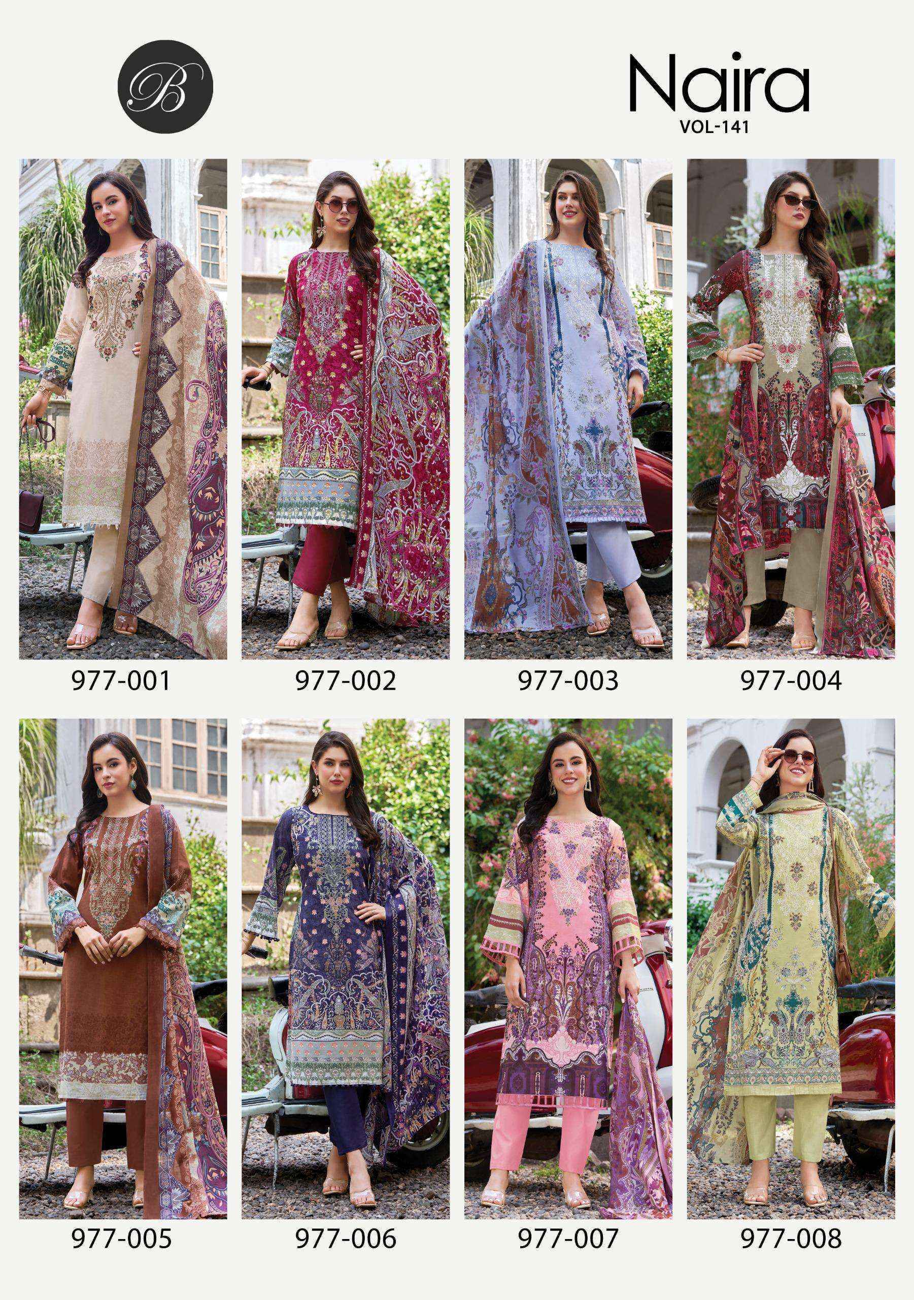 Belliza Naira Vol-141 Cotton Dress Material (8 pcs Cataloge)