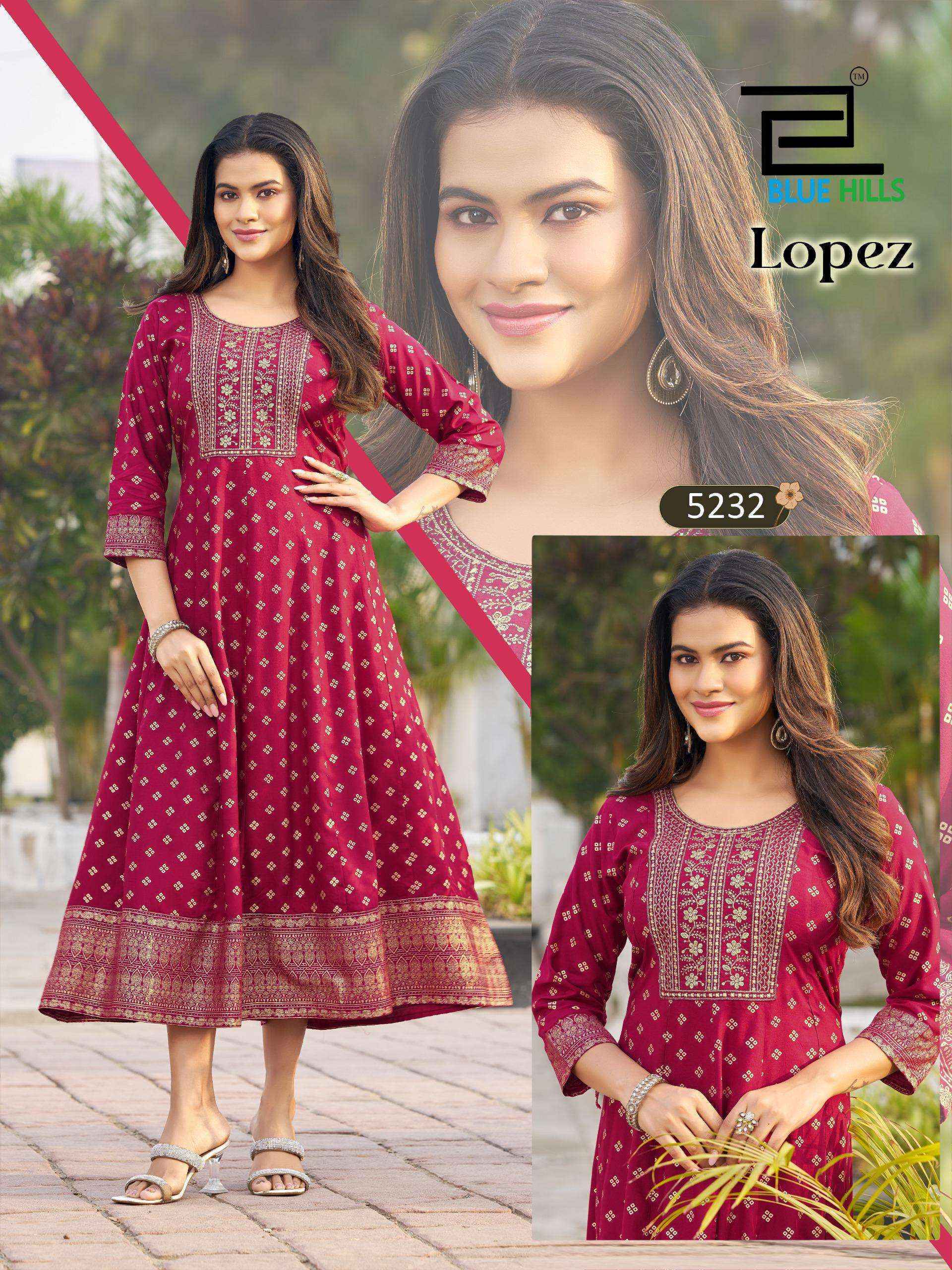 Blue Hills Lopez Rayon Gown 6 pcs Catalogue
