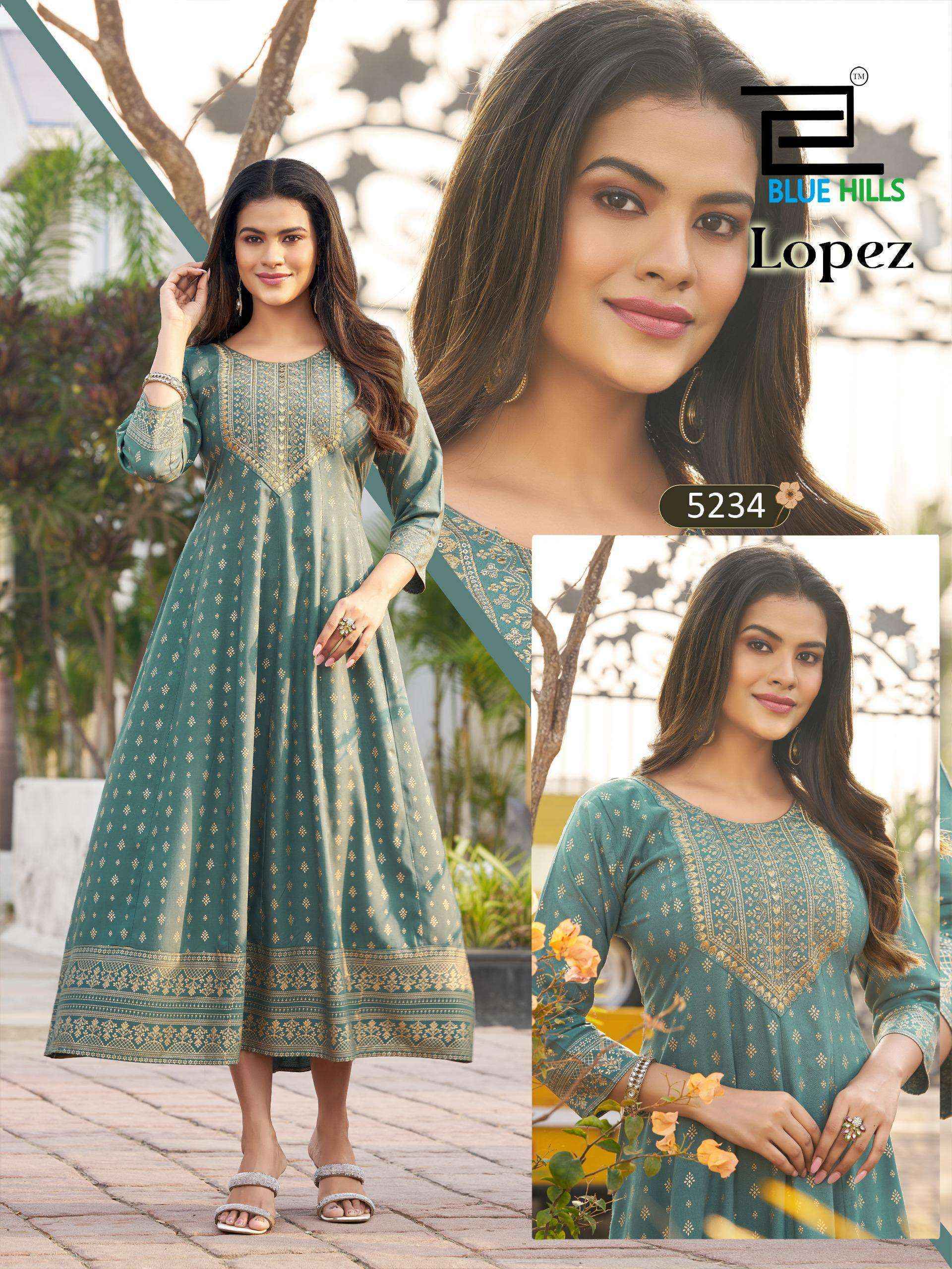 Blue Hills Lopez Rayon Gown 6 pcs Catalogue
