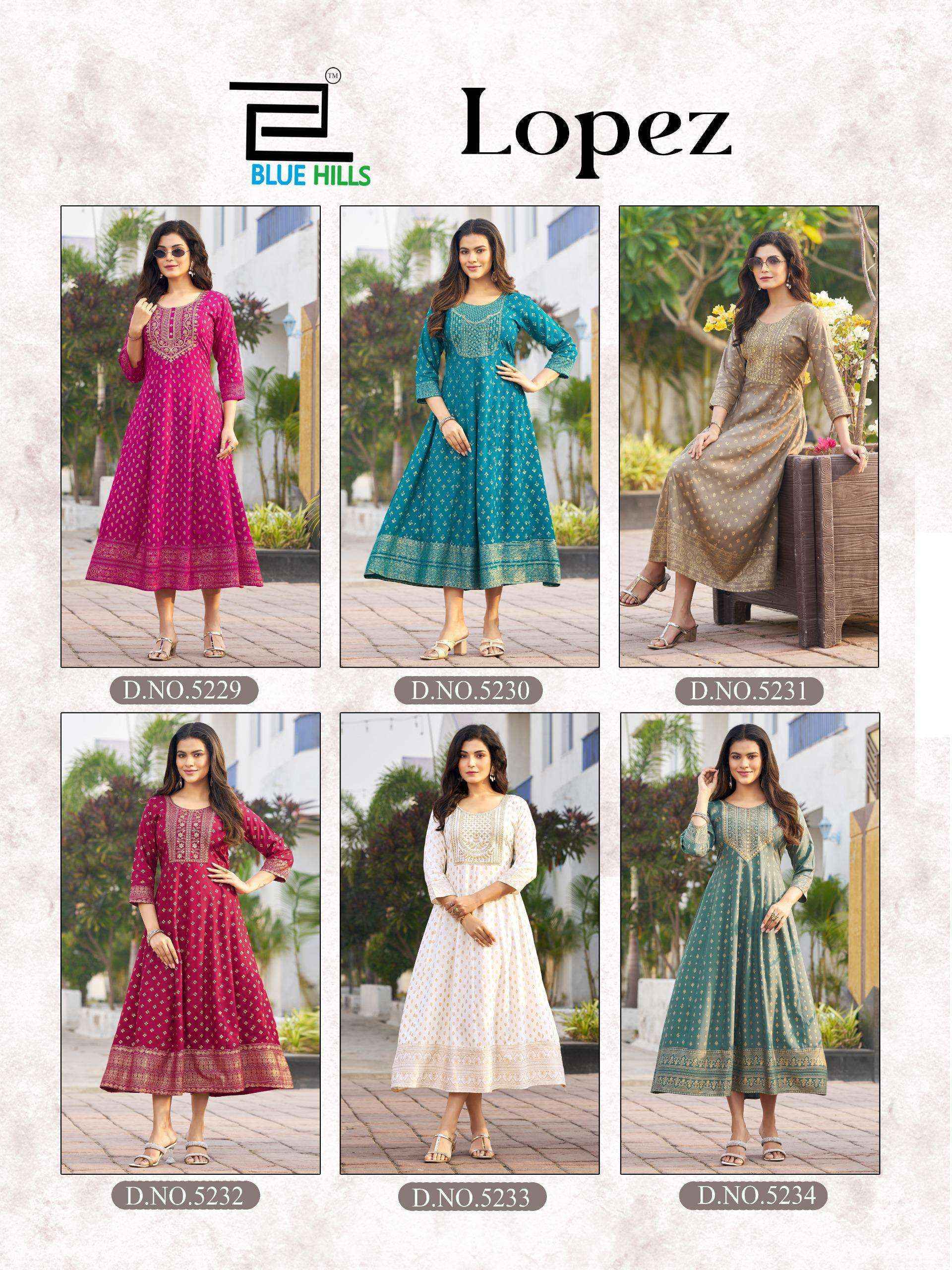 Blue Hills Lopez Rayon Gown 6 pcs Catalogue