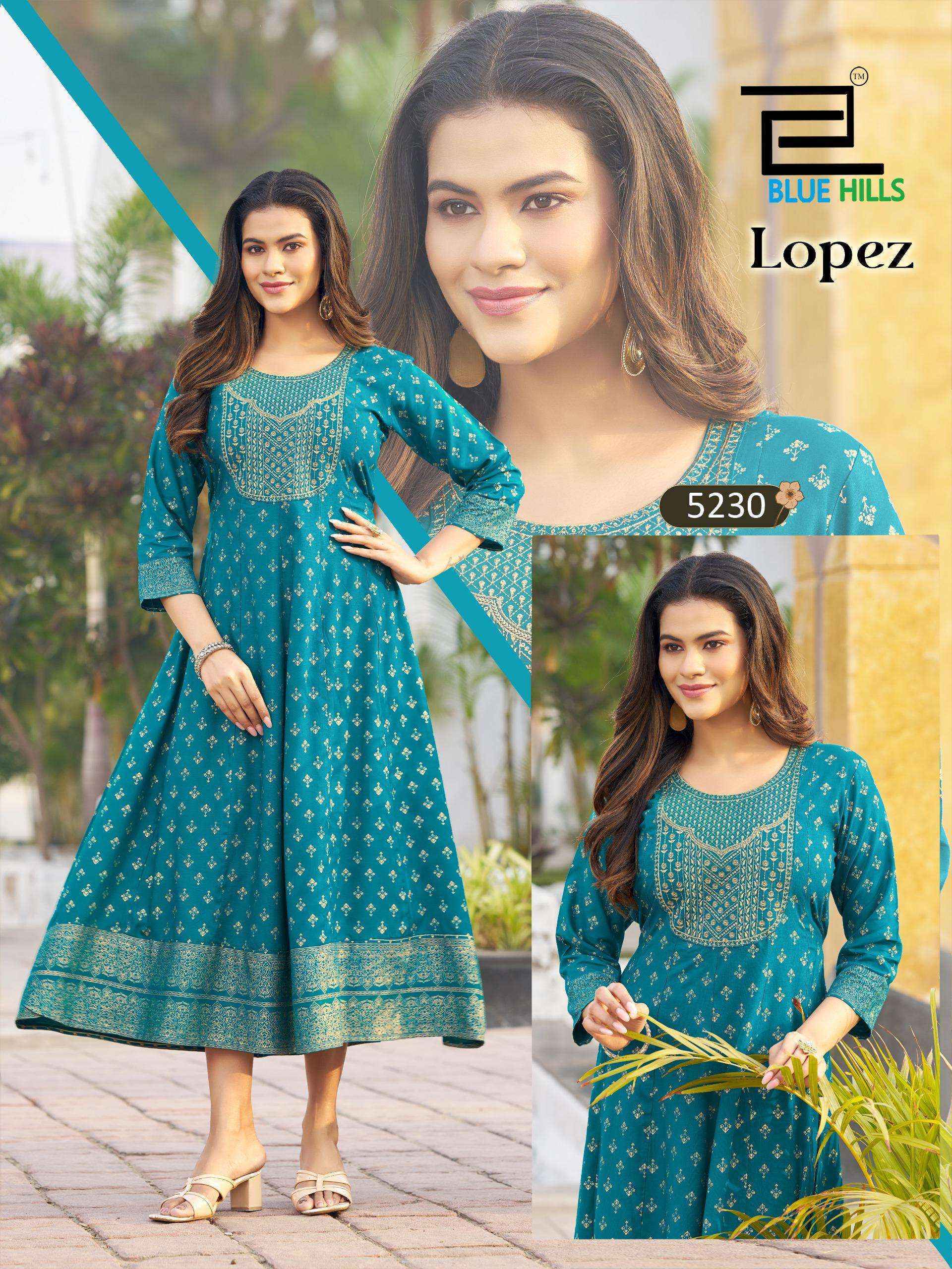 Blue Hills Lopez Rayon Gown 6 pcs Catalogue