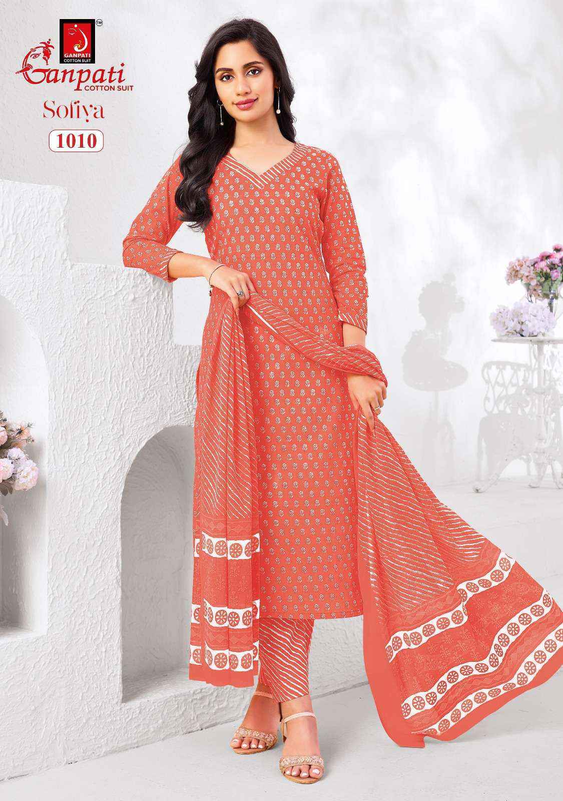 Ganpati Sofiya Vol-1 Cotton Dress Material (12 pcs Catalogue)
