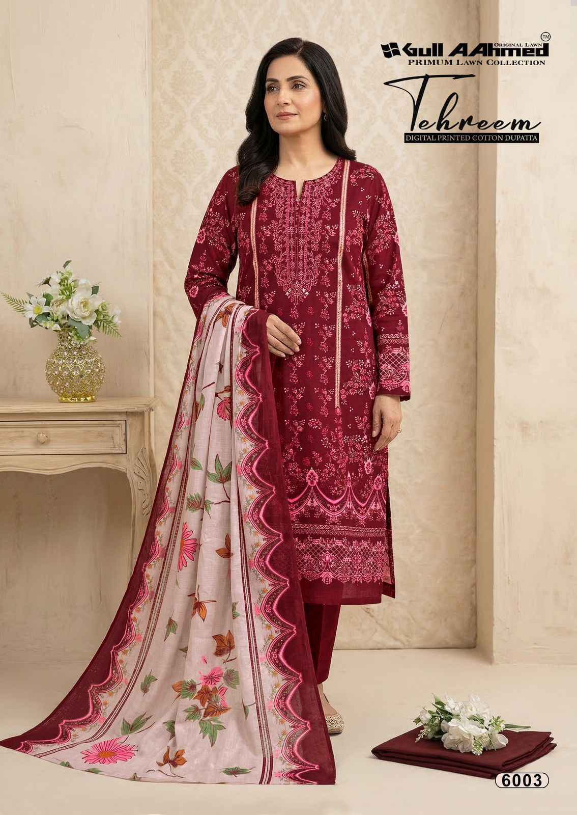 Gull Ahmed Tehreem Vol-6 Cambridge Cotton Dress Material (6 Pc Catalouge)