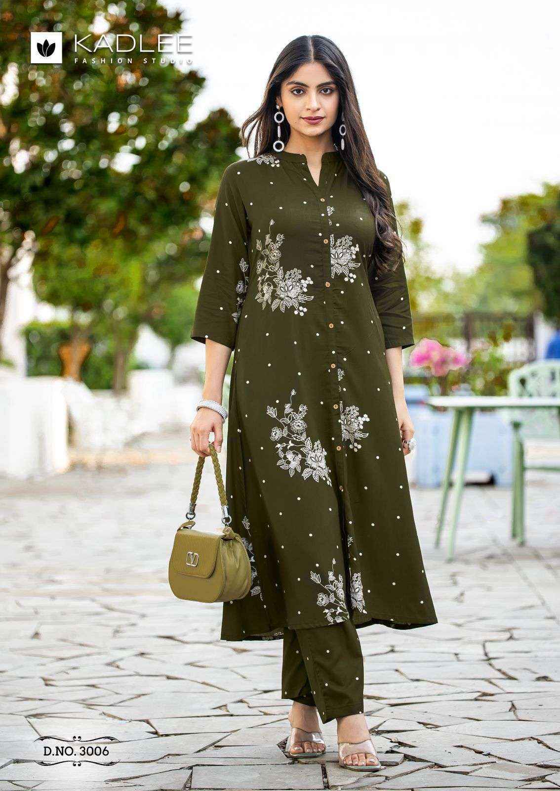 Kadlee Karnaee Rayon Kurti With Bottom 6 pcs Catalogue