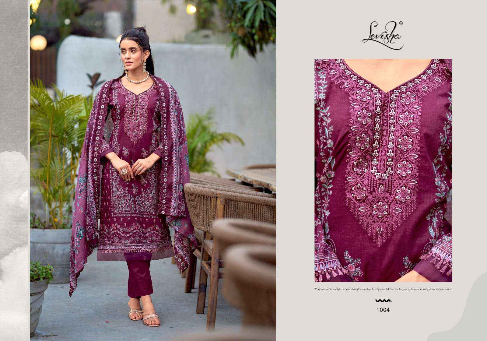 Levisha Needal Wonder Nx Vol-2 Lawn Cotton Dress Material (6 pcs Catalogue)