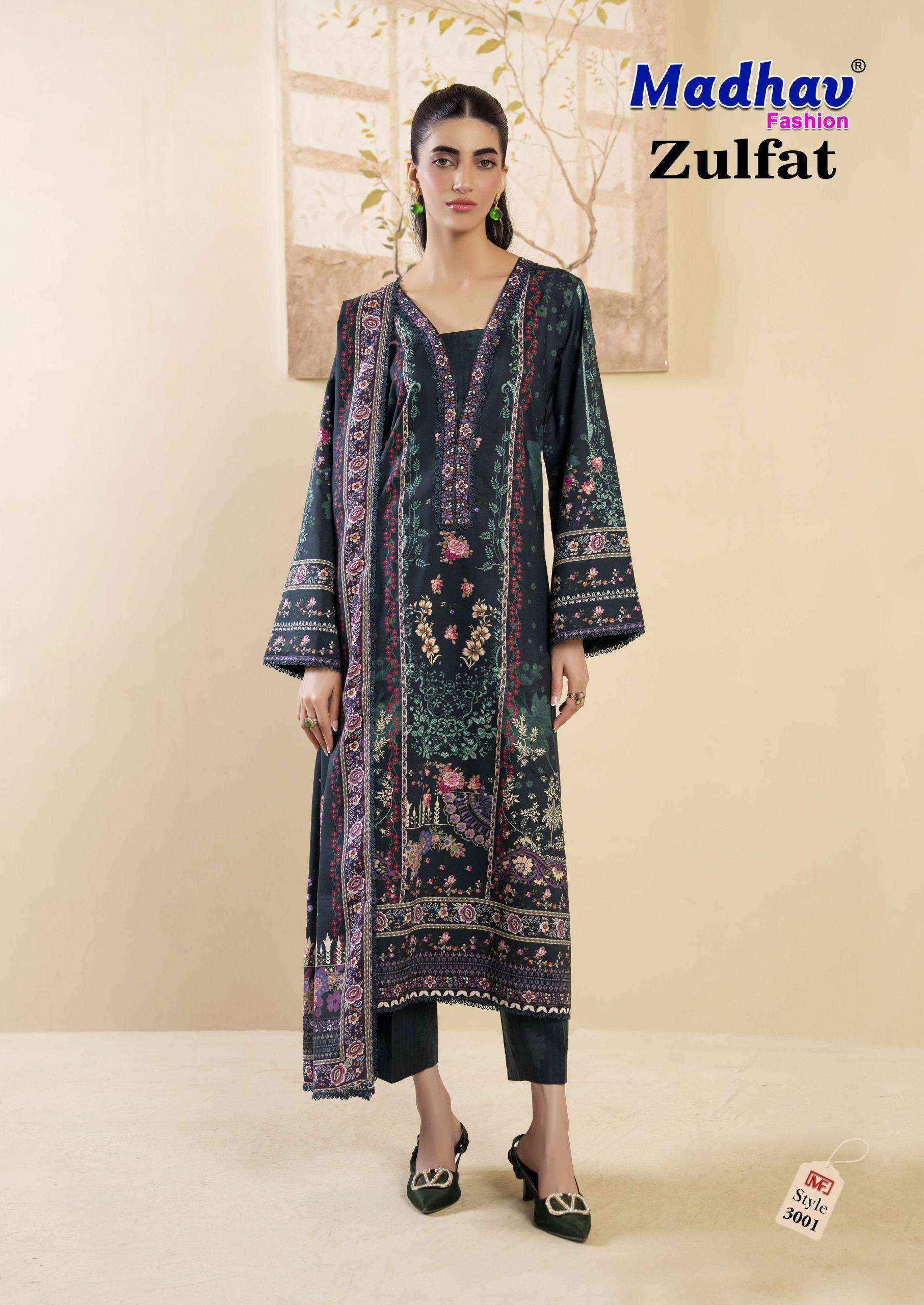 Madhav Fashion Zulfat Vol-3 Lawn Cotton Dress Material (6 pcs Catalogue)