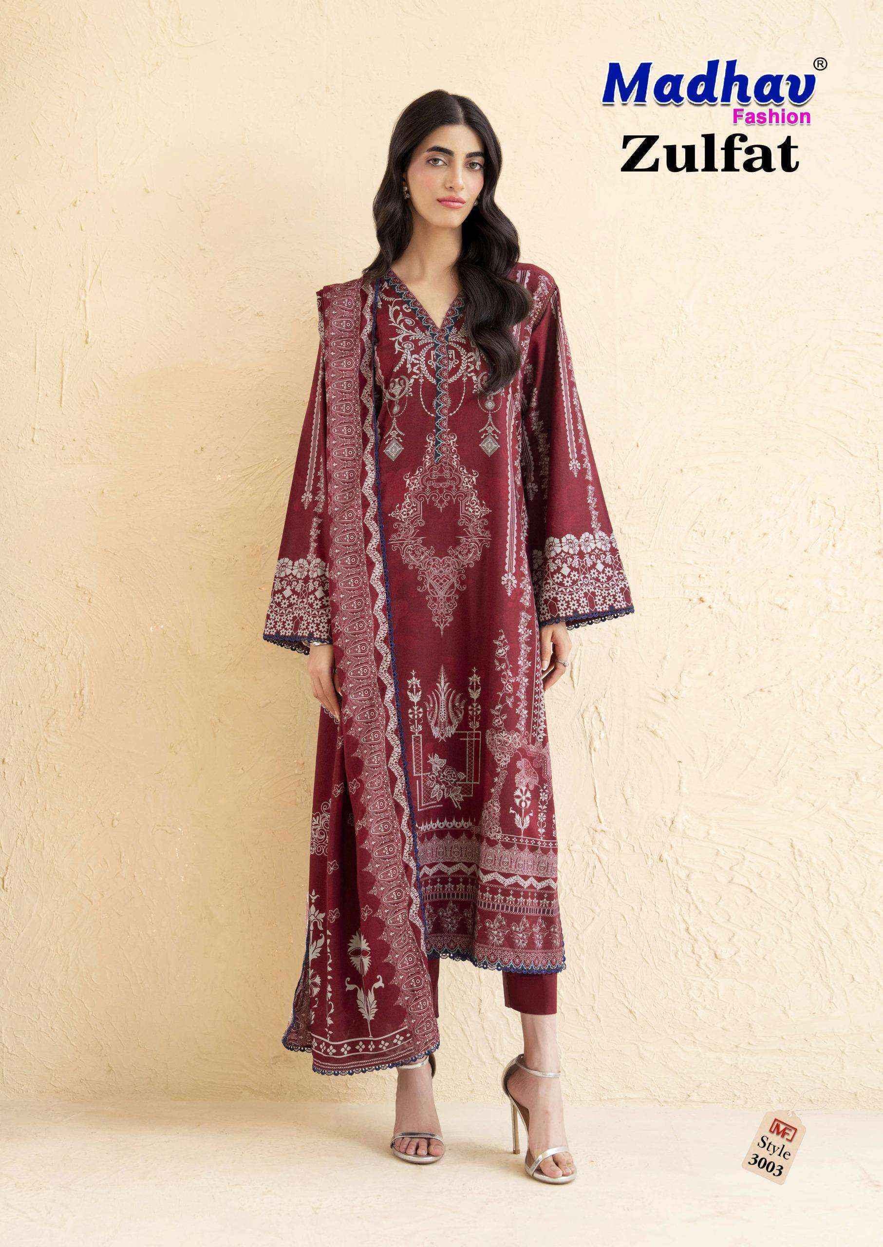 Madhav Fashion Zulfat Vol-3 Lawn Cotton Dress Material (6 pcs Catalogue)