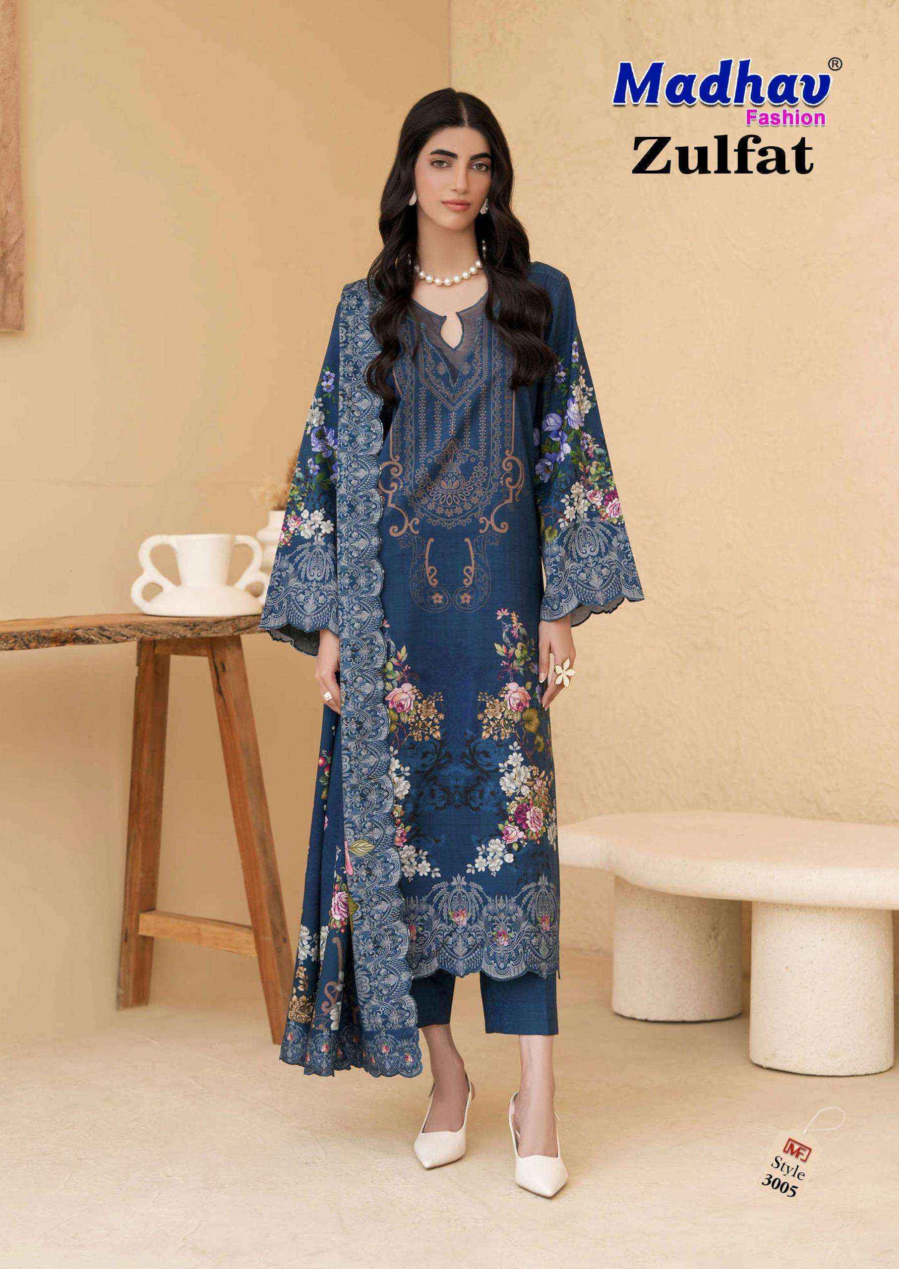 Madhav Fashion Zulfat Vol-3 Lawn Cotton Dress Material (6 pcs Catalogue)