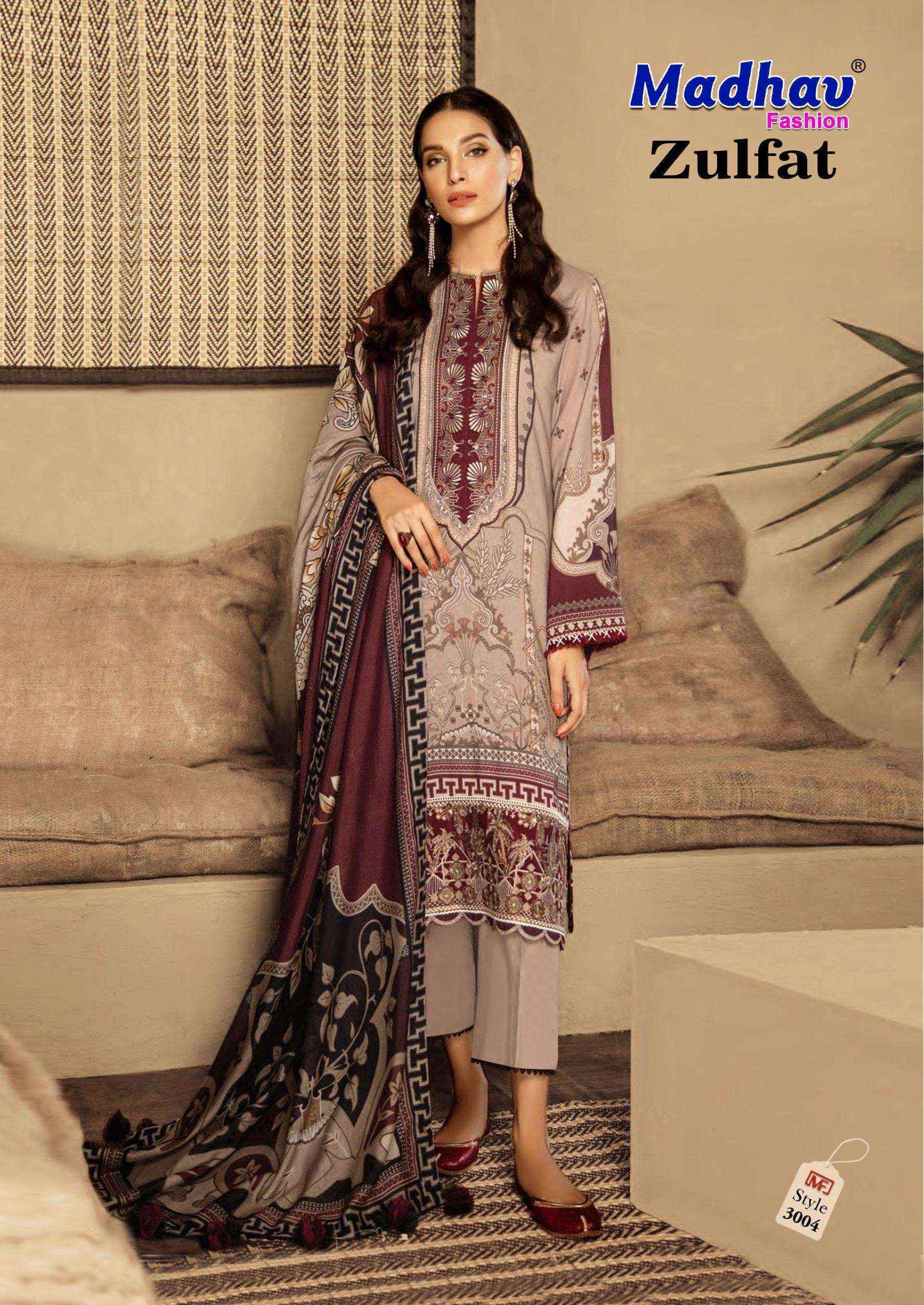 Madhav Fashion Zulfat Vol-3 Lawn Cotton Dress Material (6 pcs Catalogue)