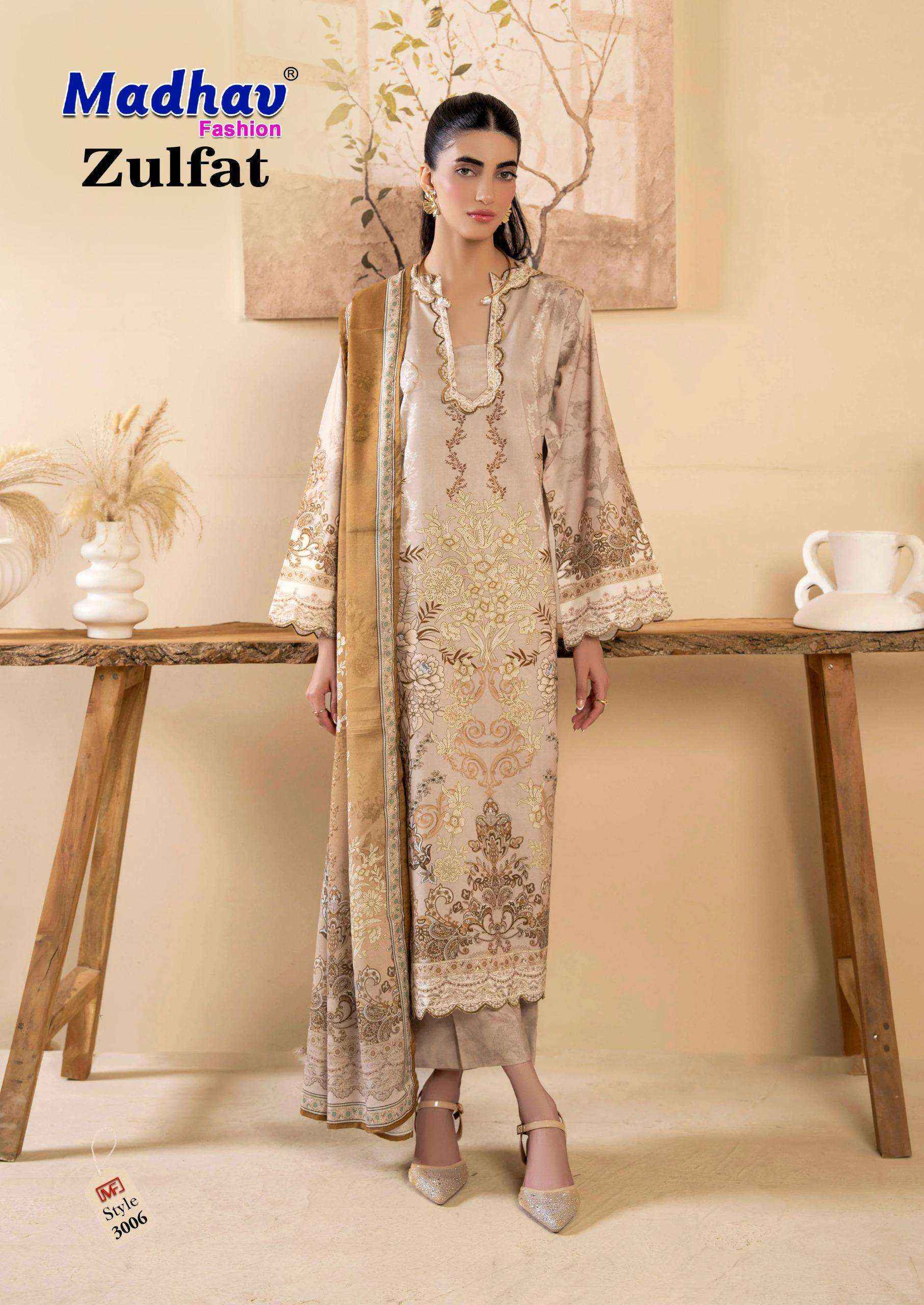 Madhav Fashion Zulfat Vol-3 Lawn Cotton Dress Material (6 pcs Catalogue)
