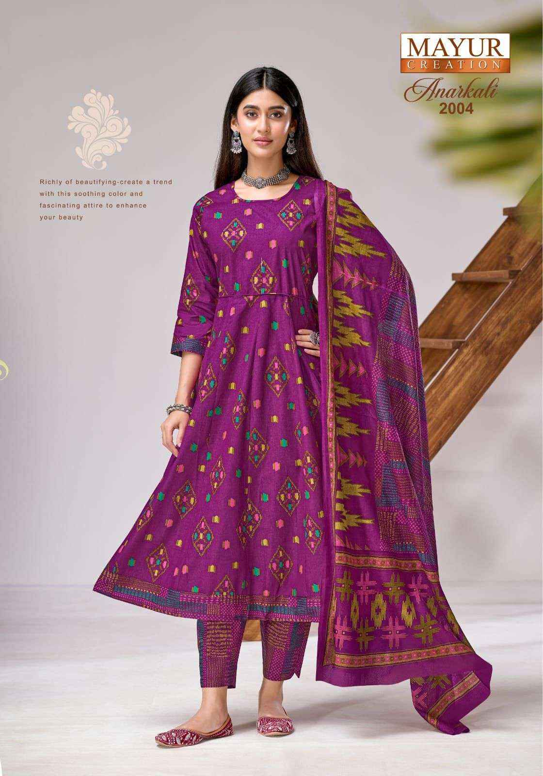 Mayur Creation Anarkali Vol-2 Readymade Cotton Dress (8 pcs Catalogue)