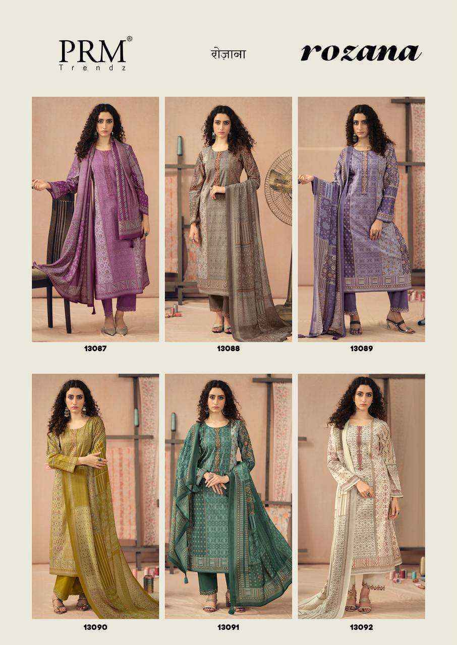 PRM Trendz Rozana Camric Cotton Dress Material (6 pcs Catalogue)