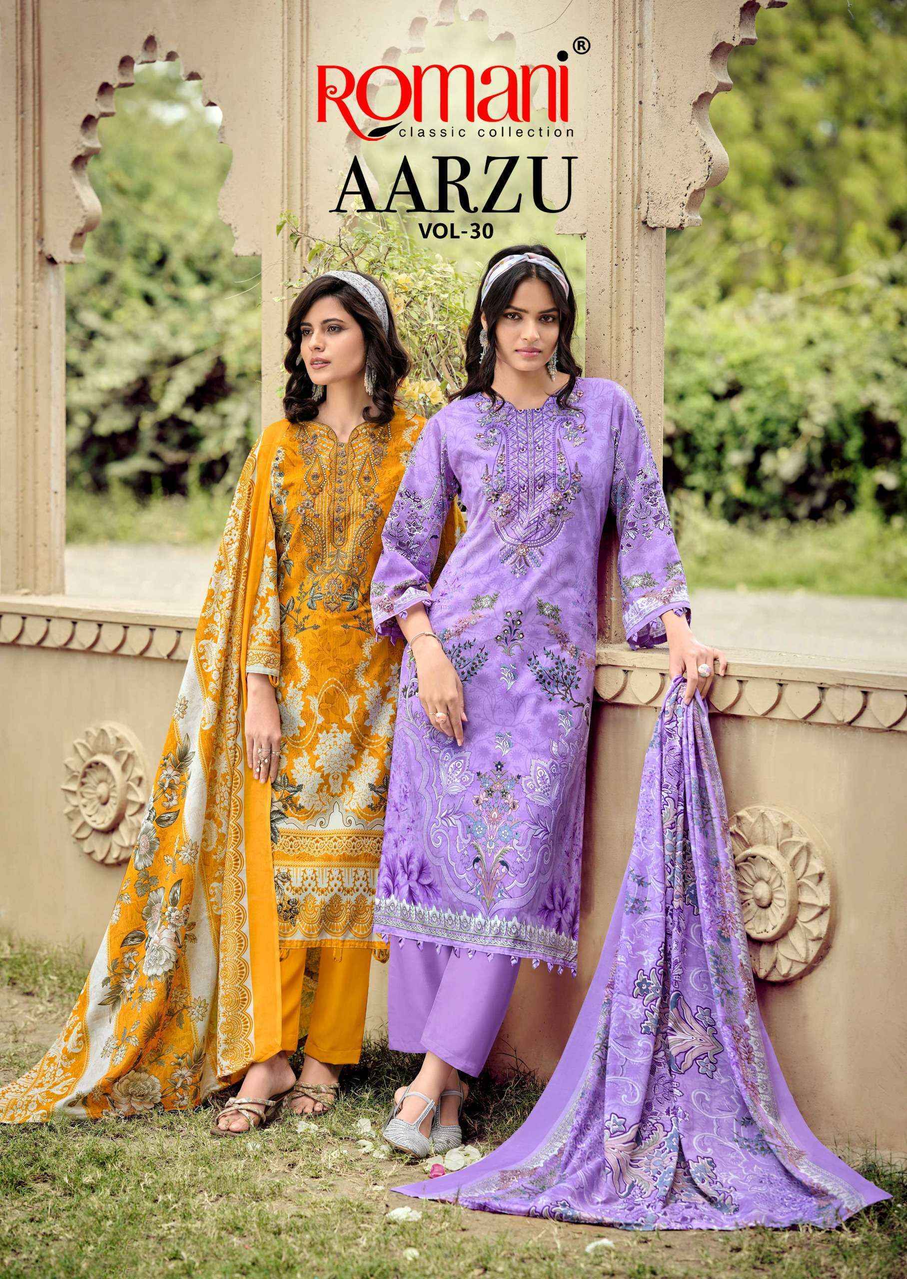 Romani Aarzu Vol-30 Cotton Dress Material (8 pcs Catalogue)