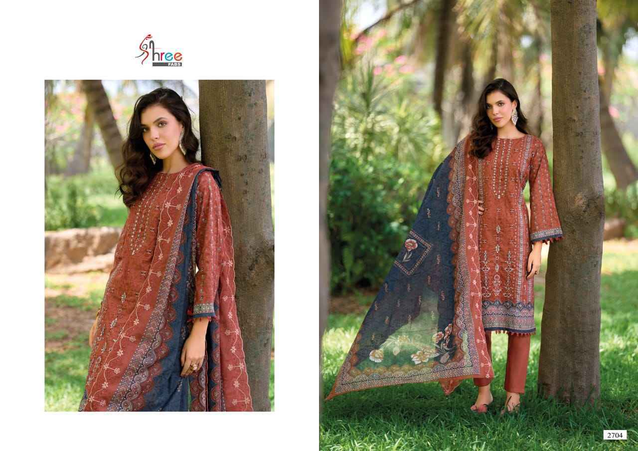 Shree Fabs Bin Saeed Lawn Collection Vol-27 Cotton Dress Material (6 pcs Catalogue)