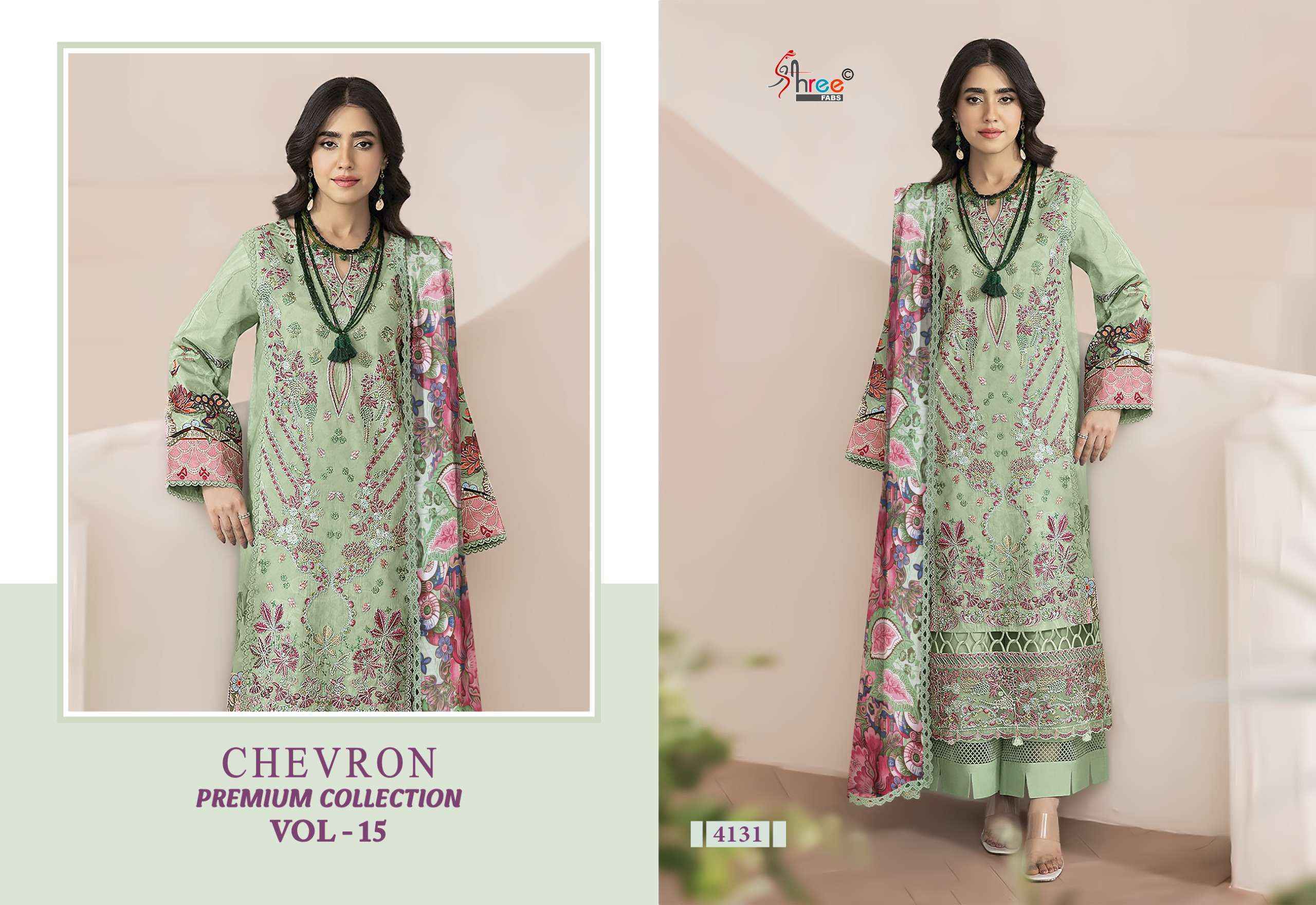 Shree Fabs Chevron Premium Collection Vol 15 Cotton Dress Material 8 pcs Catalogue