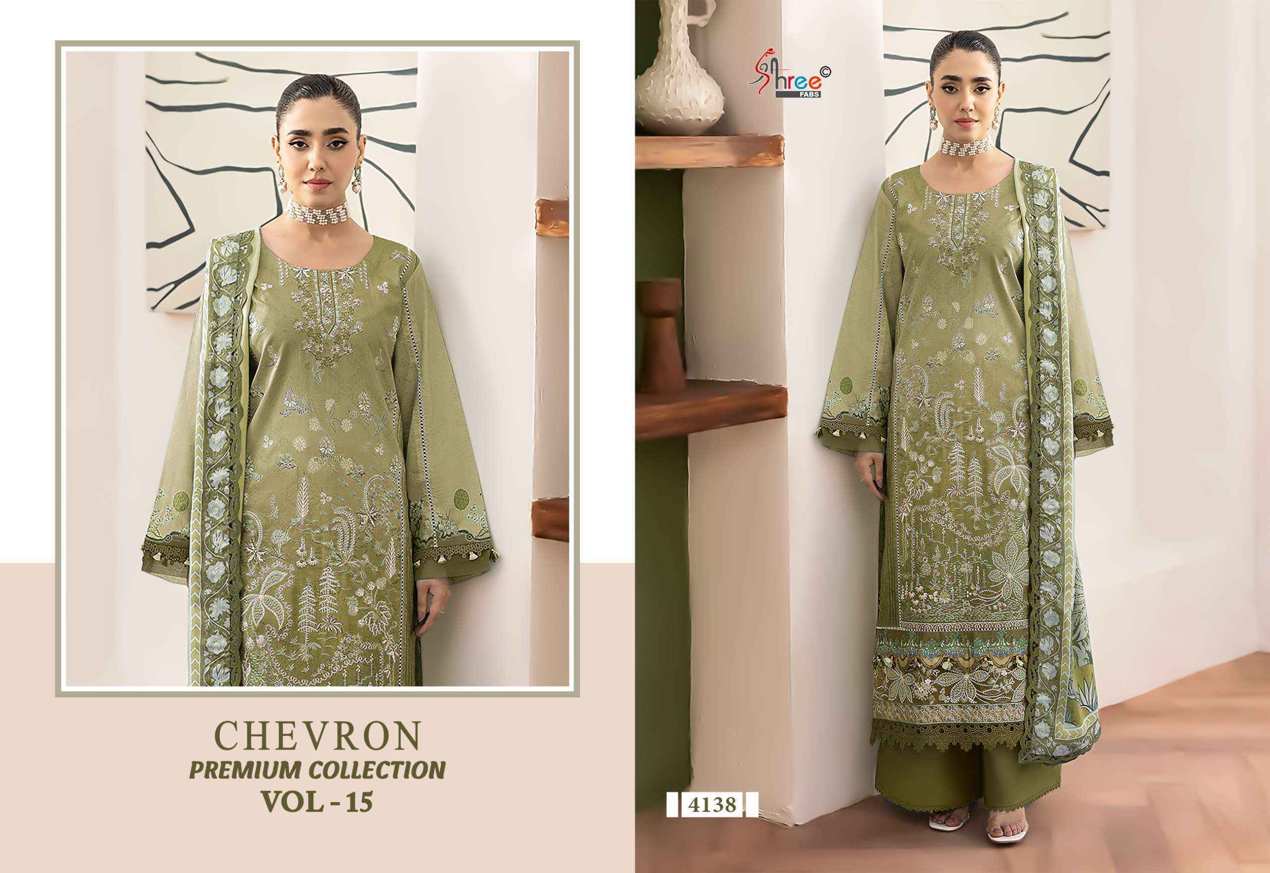 Shree Fabs Chevron Premium Collection Vol 15 Cotton Dress Material 8 pcs Catalogue