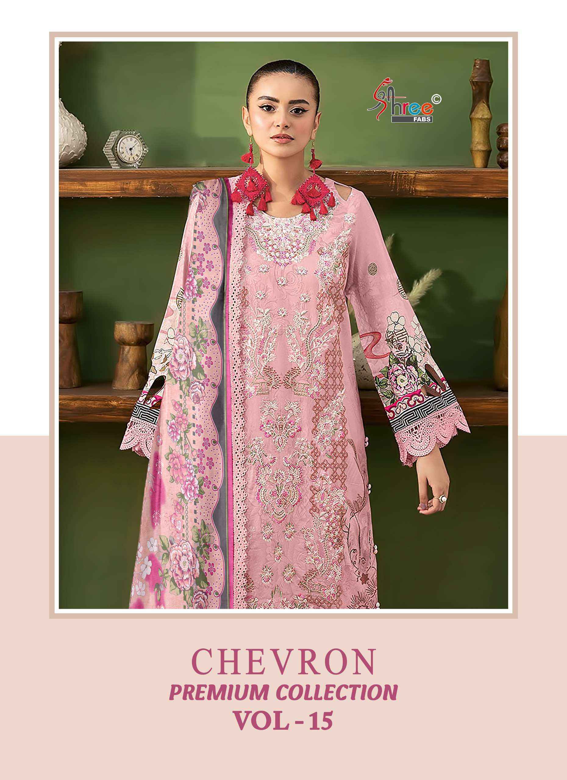 Shree Fabs Chevron Premium Collection Vol 15 Cotton Dress Material 8 pcs Catalogue