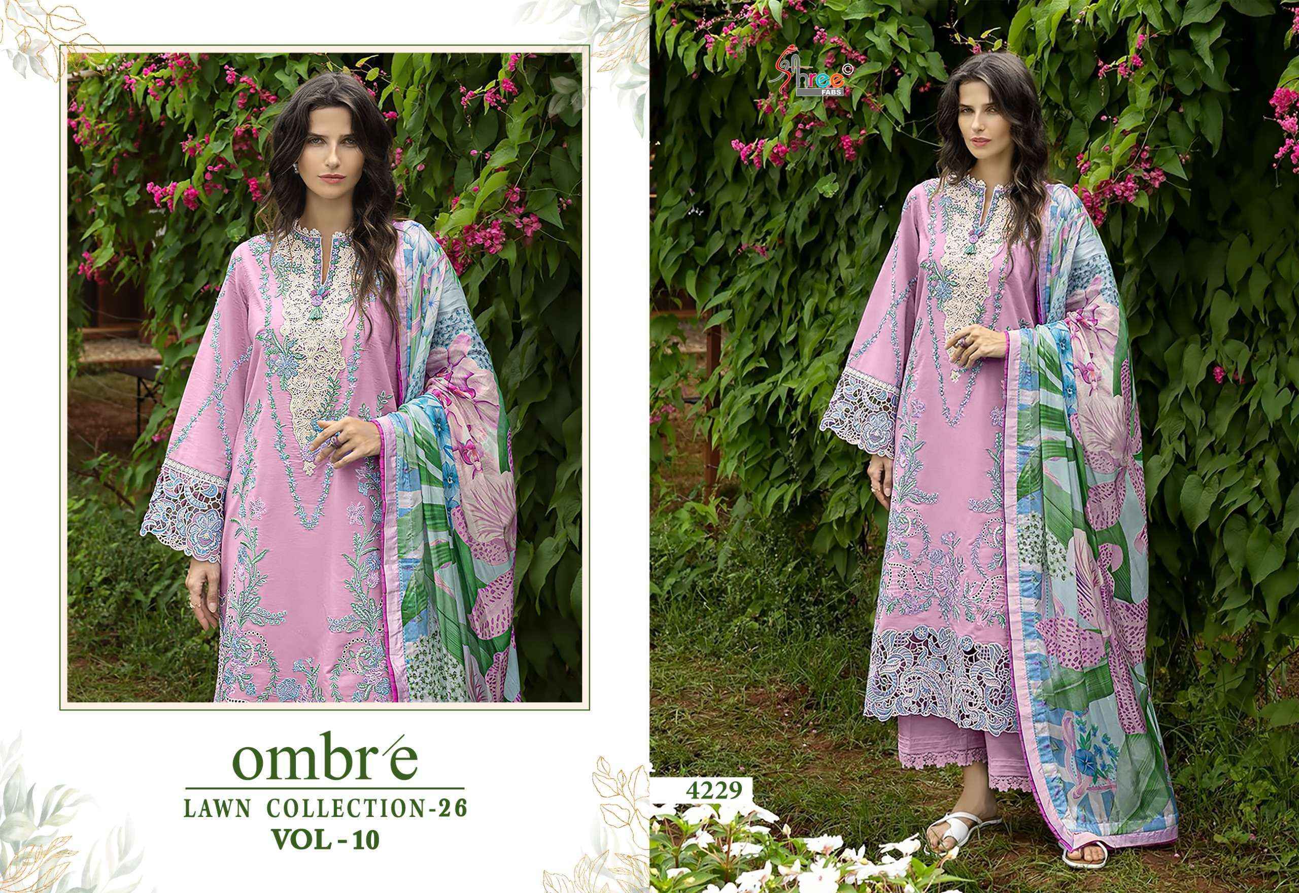 Shree Fabs Ombre Lawn Collection 26 Vol 10 Cotton Dress Material 6 pcs Catalogue
