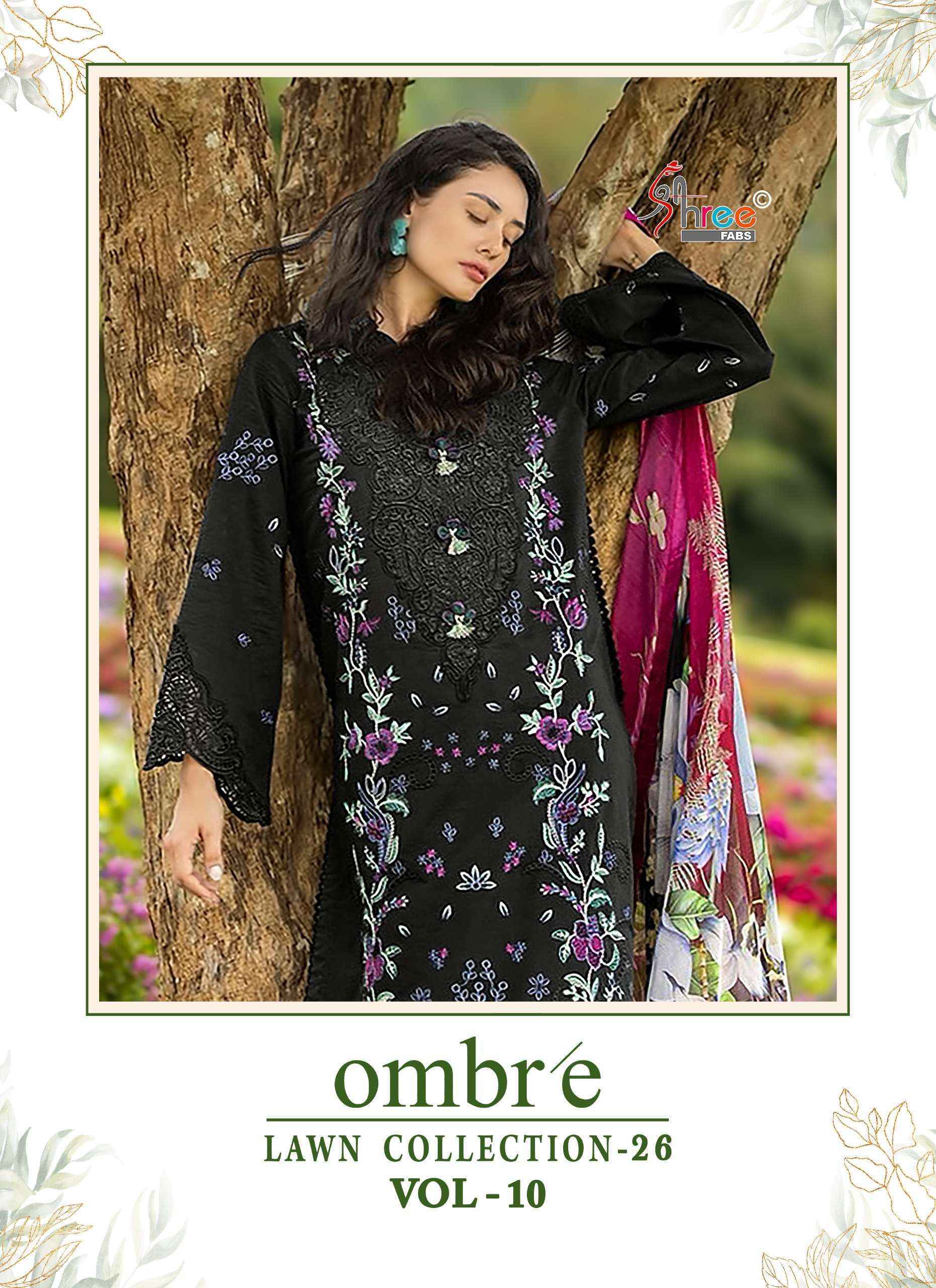 Shree Fabs Ombre Lawn Collection 26 Vol 10 Cotton Dress Material 6 pcs Catalogue