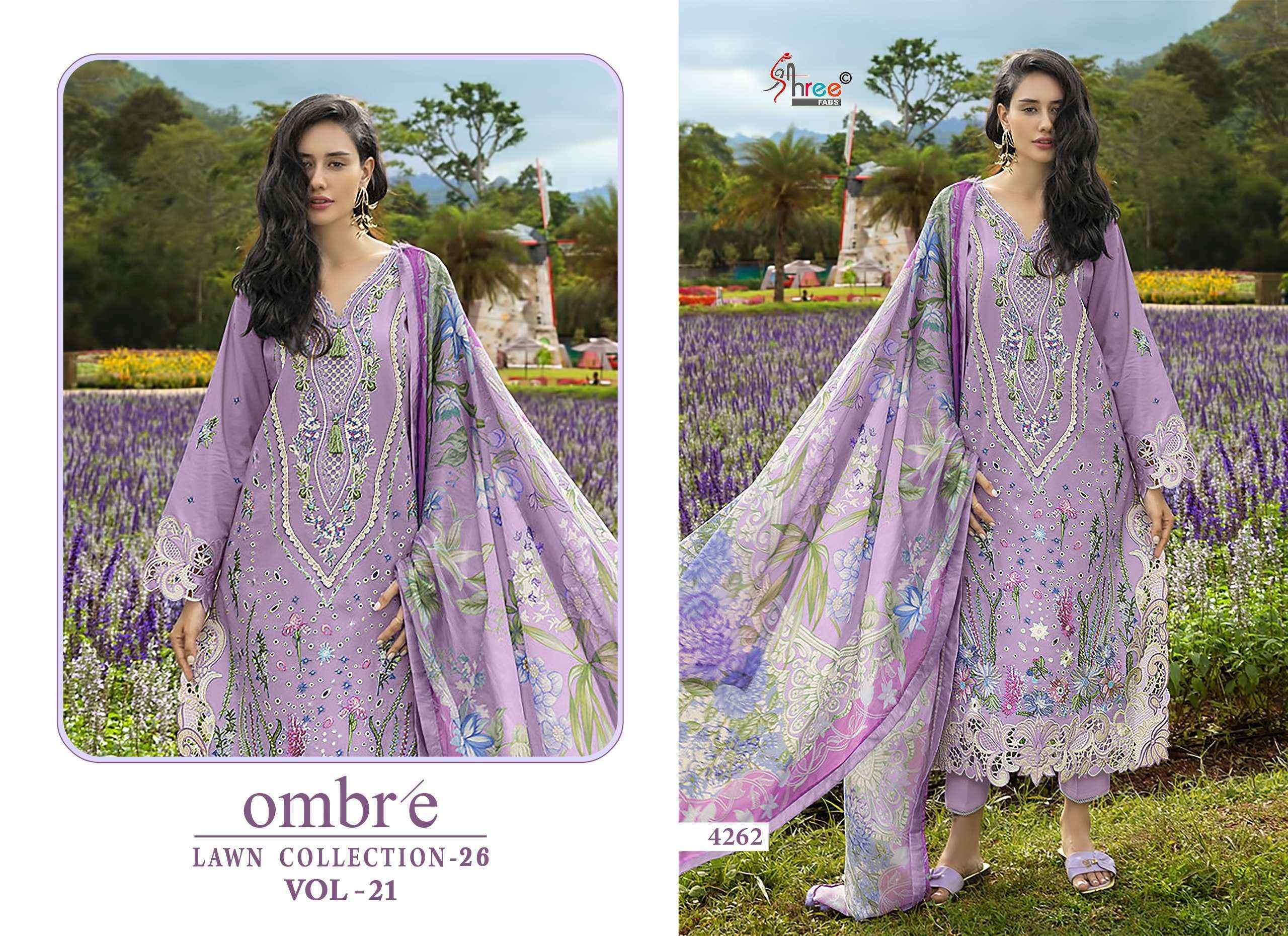 Shree Fabs Ombre Lawn Collection 26 Vol-21 Cotton Dress Material (6 pcs Catalogue)