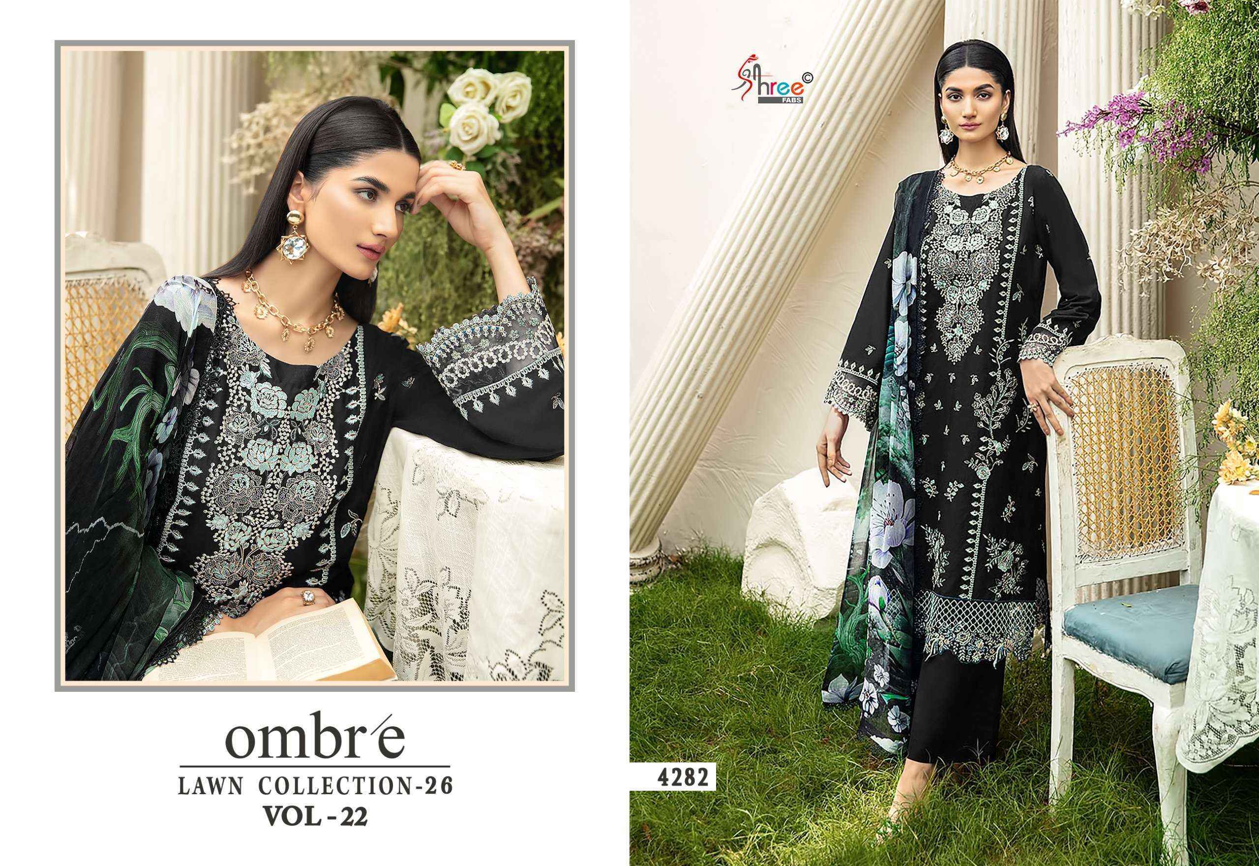Shree Fabs Ombre Lawn Collection 26 Vol-22 Cotton Dress Material (3 pcs Catalogue)