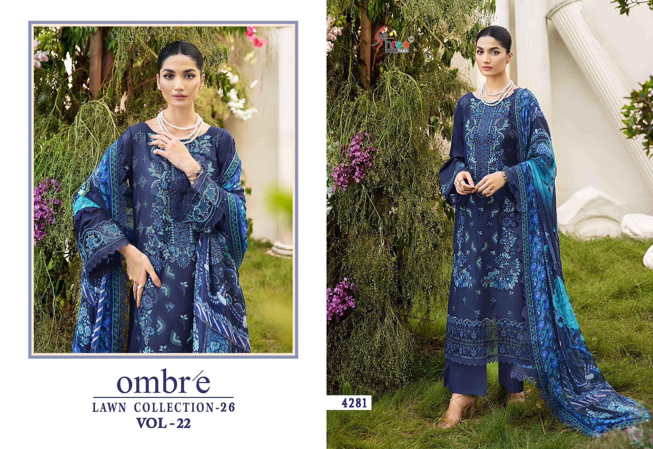 Shree Fabs Ombre Lawn Collection 26 Vol-22 Cotton Dress Material (3 pcs Catalogue)