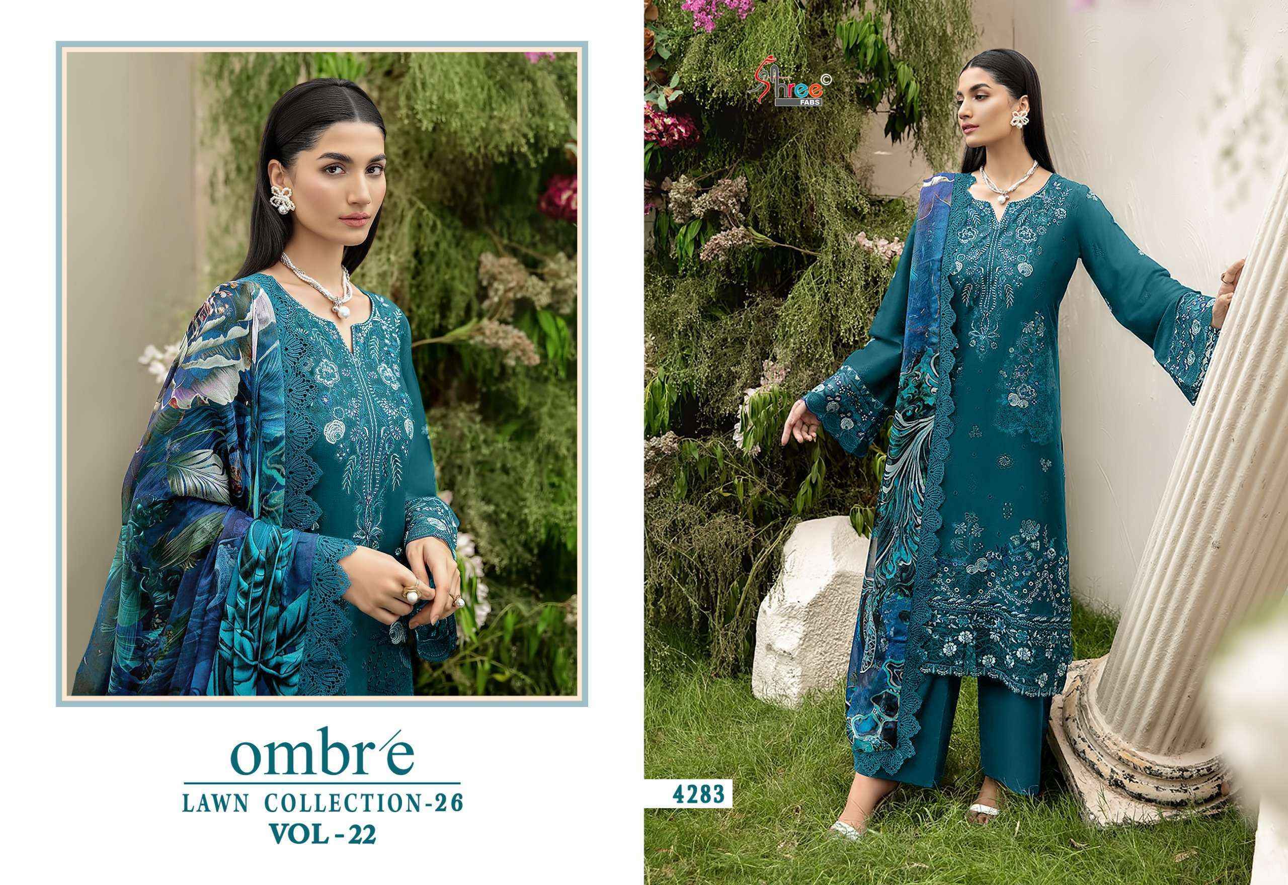 Shree Fabs Ombre Lawn Collection 26 Vol-22 Cotton Dress Material (3 pcs Catalogue)