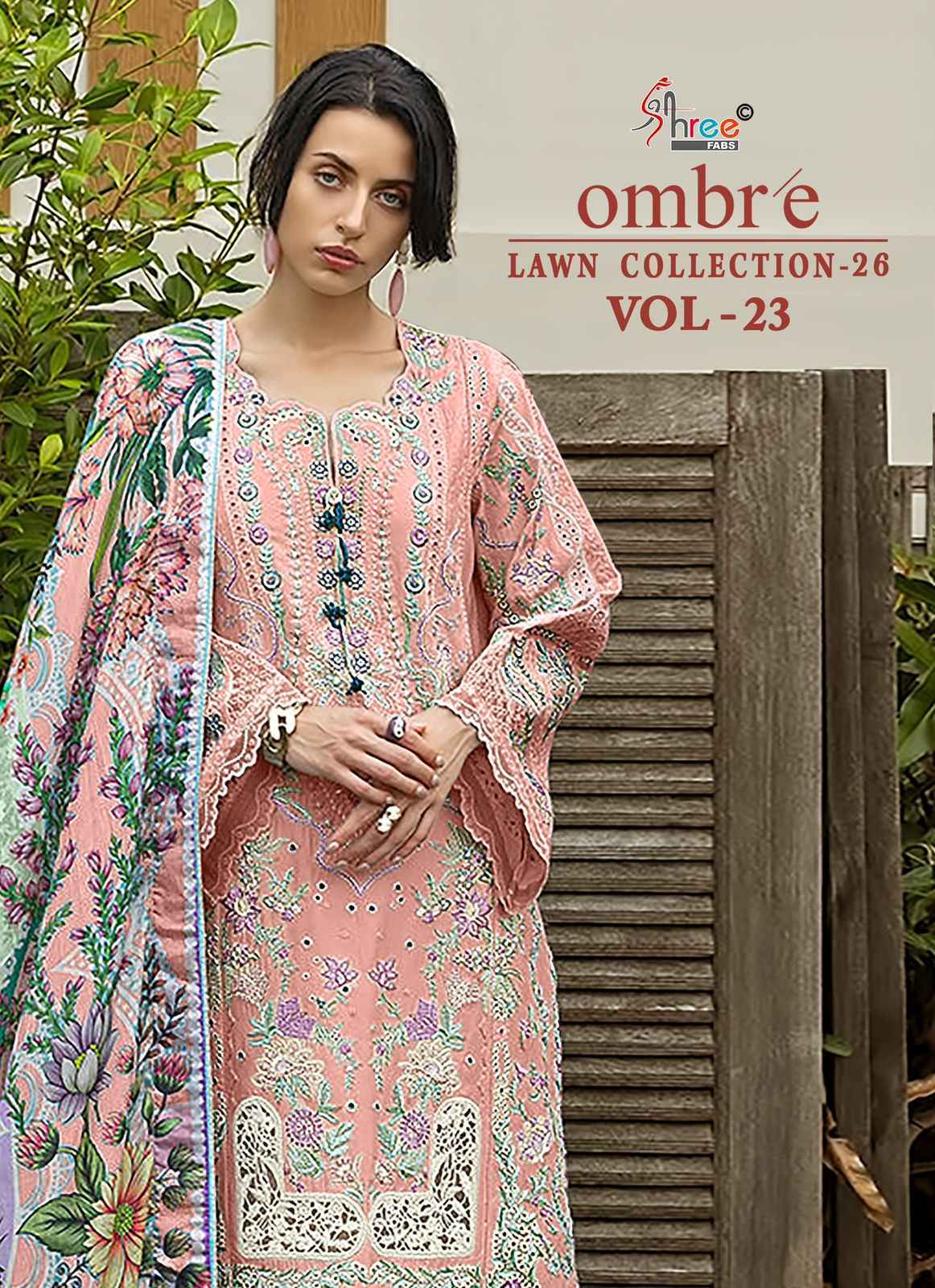 Shree Fabs Ombre Lawn Collection 26 Vol-23 Cotton Dress Material (6 pcs Catalogue)