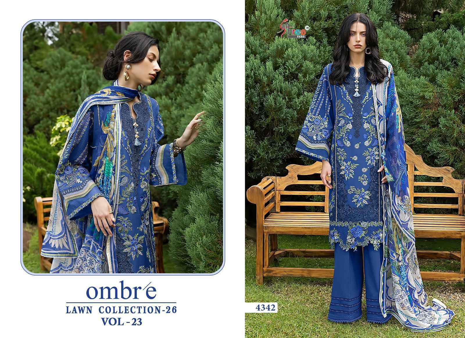 Shree Fabs Ombre Lawn Collection 26 Vol-23 Cotton Dress Material (6 pcs Catalogue)