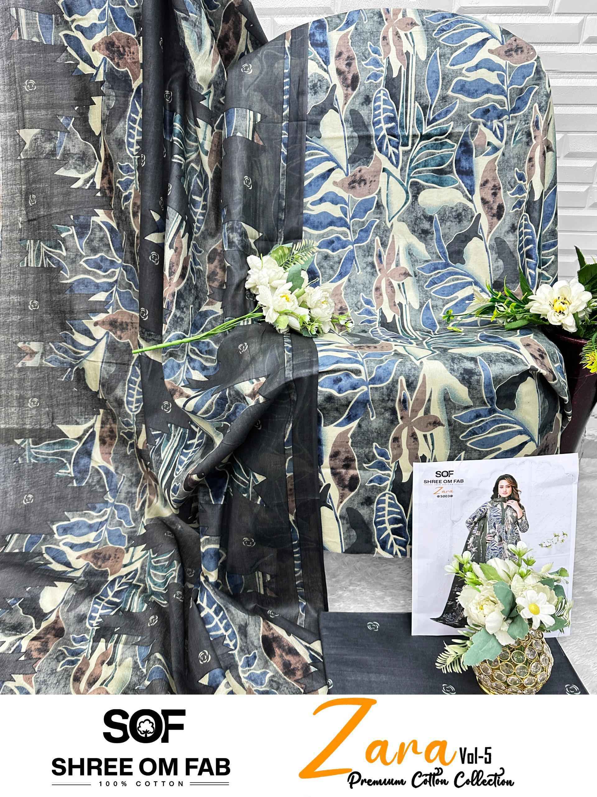 Shree Om Fab Zara Vol-5 Cotton Dress Material (10 pcs Catalogue)
