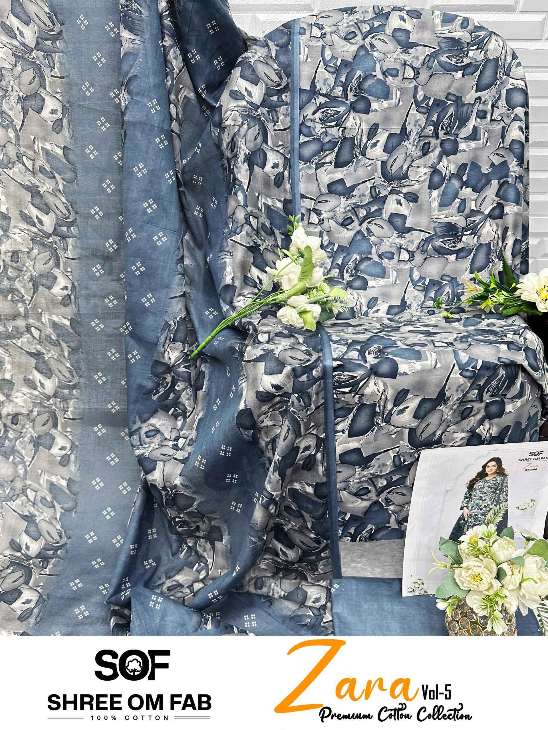 Shree Om Fab Zara Vol-5 Cotton Dress Material (10 pcs Catalogue)