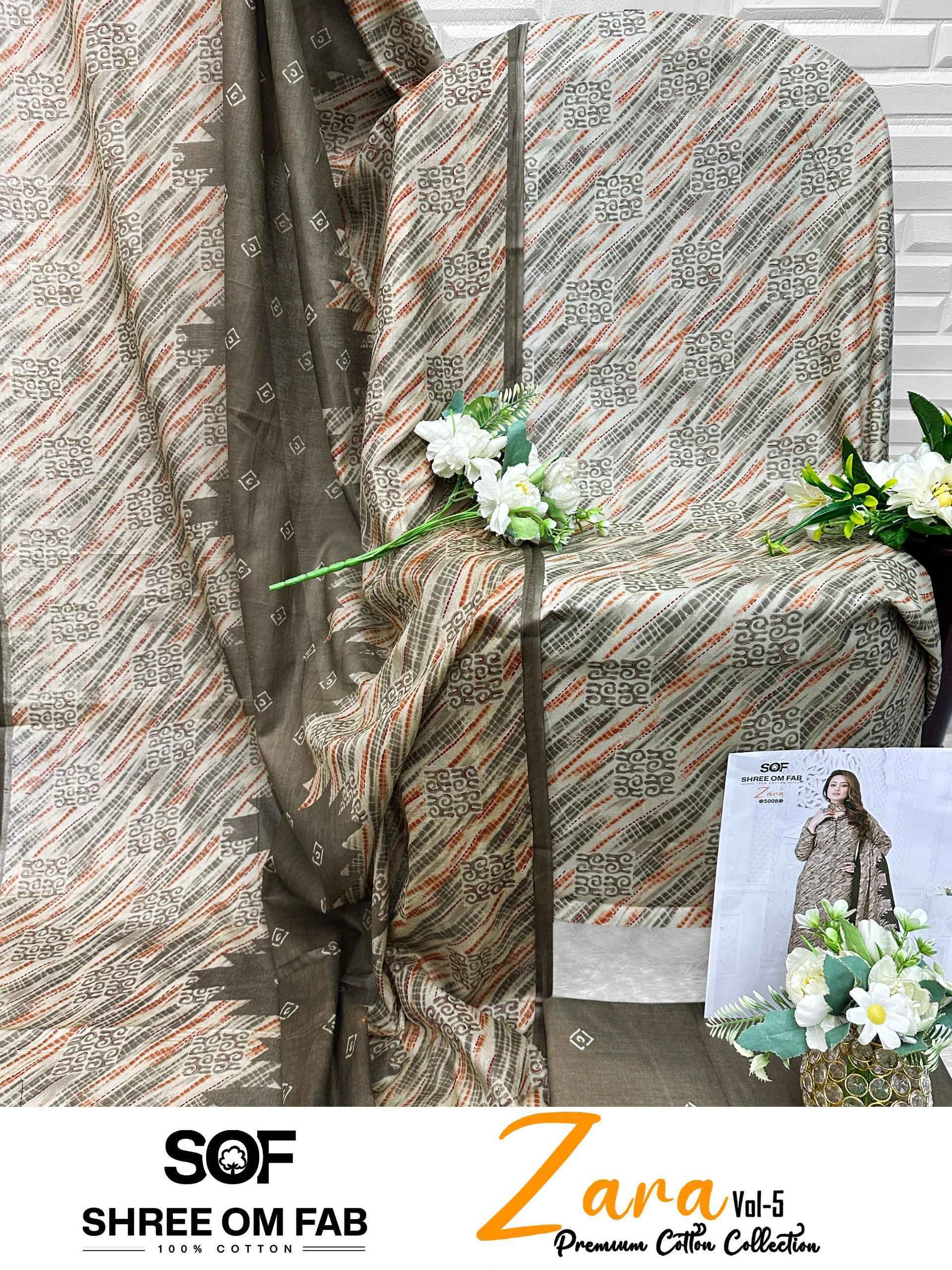 Shree Om Fab Zara Vol-5 Cotton Dress Material (10 pcs Catalogue)