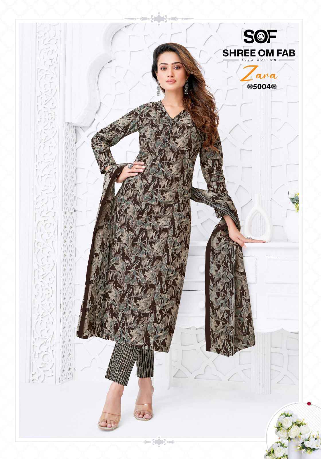 Shree Om Fab Zara Vol-5 Cotton Dress Material (10 pcs Catalogue)