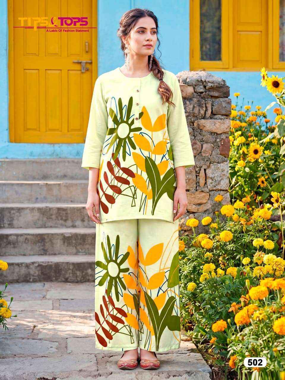 Tips & Tops Summer Beauty Vol-5 Rayon Co Ord Set (4 pcs Catalogue)