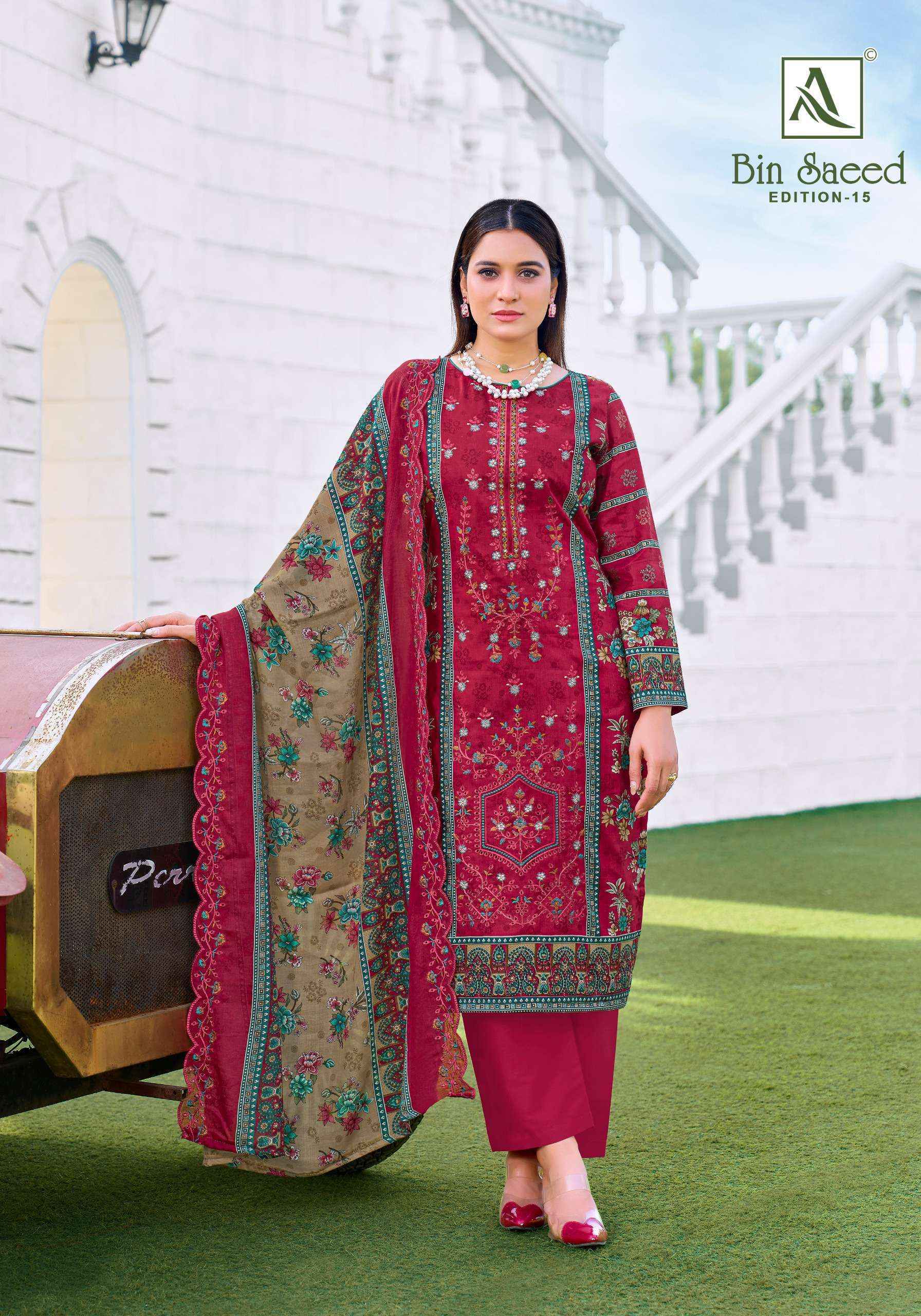 Alok Bin Saeed Edition-15 Cotton Dress Material (8 pcs Catalogue)