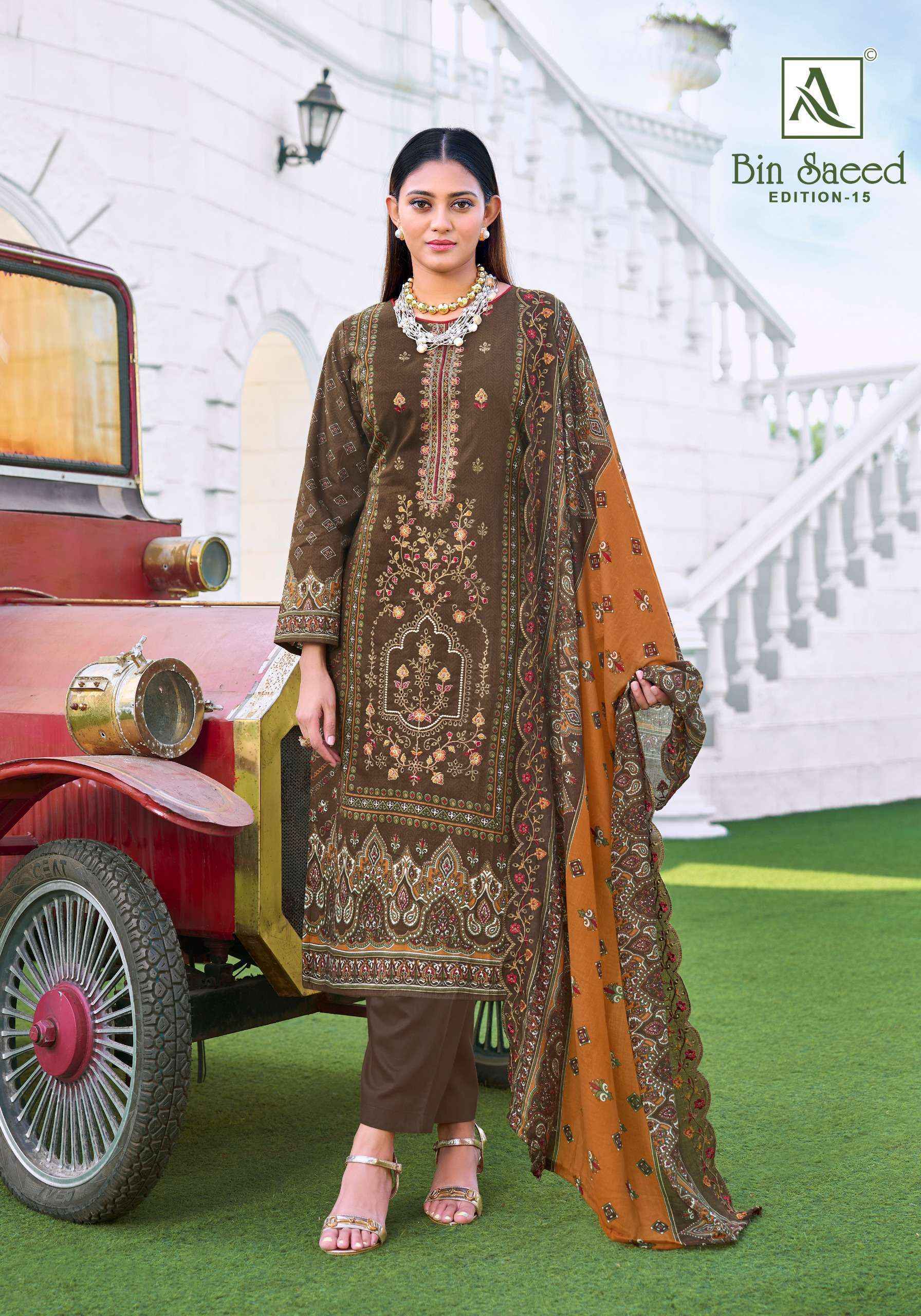 Alok Bin Saeed Edition-15 Cotton Dress Material (8 pcs Catalogue)