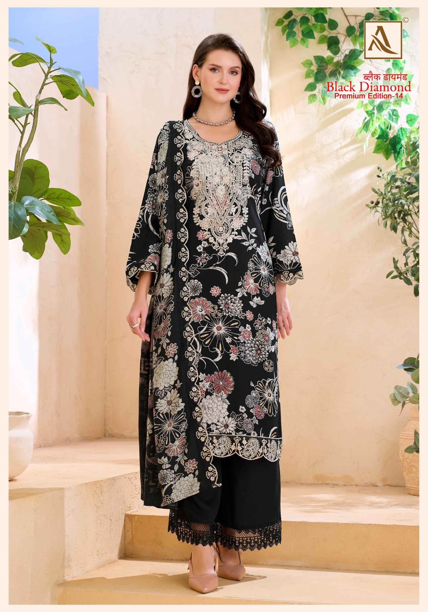 Alok Black Diamond Edition-14 Rayon Dress Material (6 pcs Catalogue)
