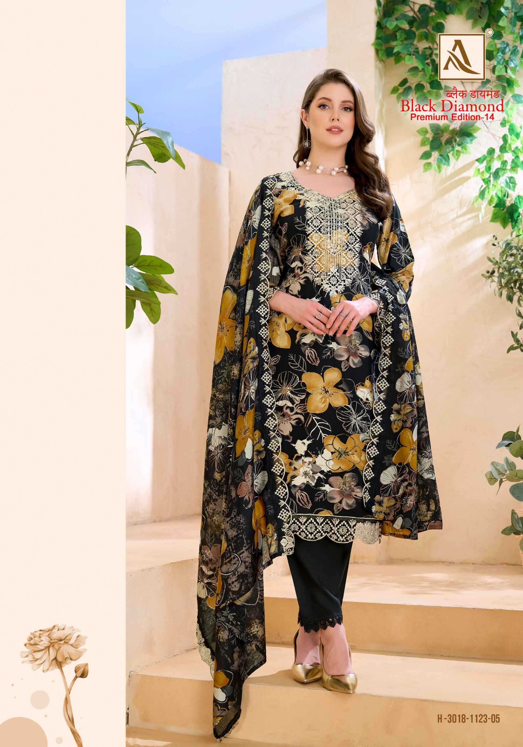 Alok Black Diamond Edition-14 Rayon Dress Material (6 pcs Catalogue)