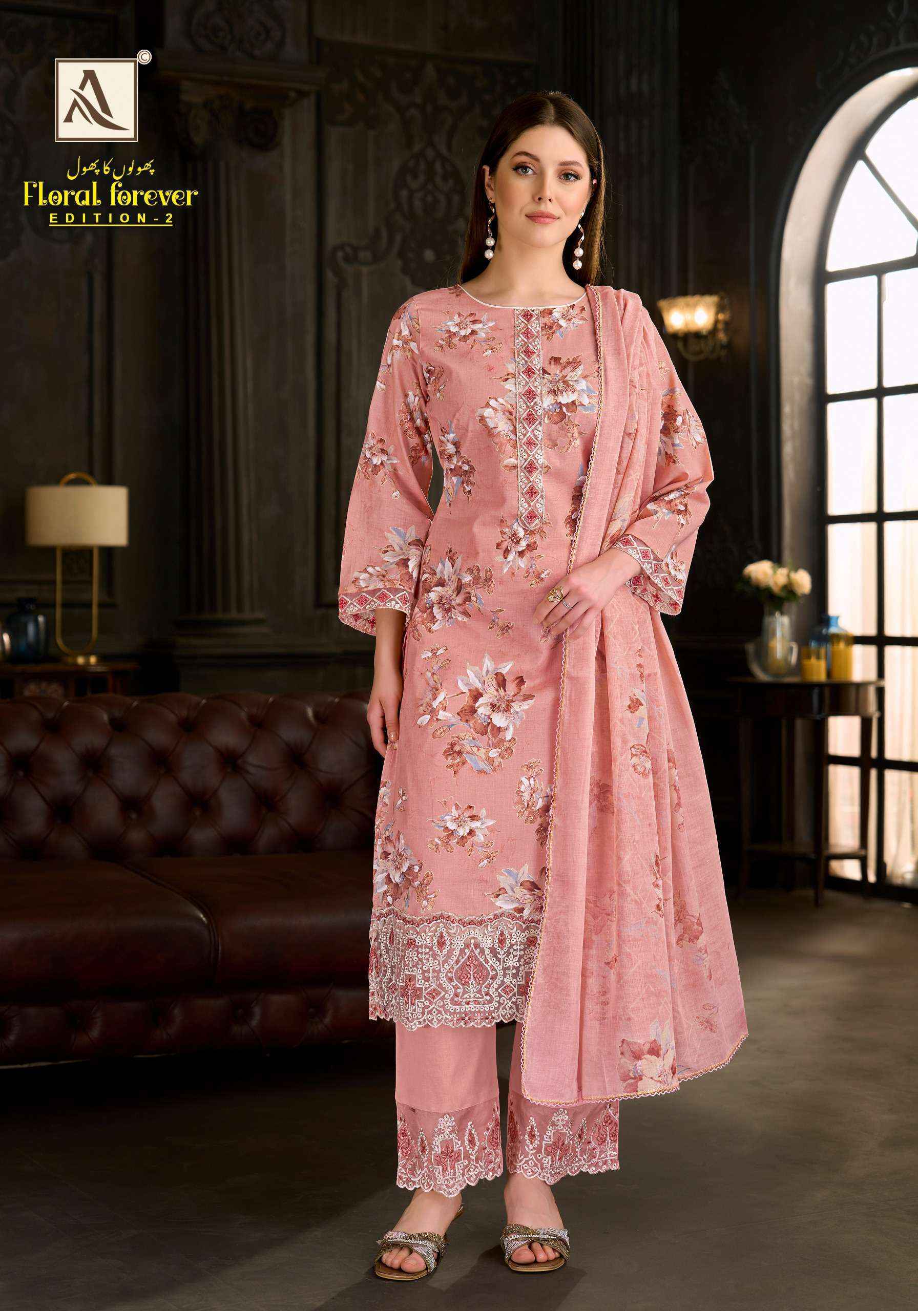 Alok Floral Forever Edition-2 Cambric Cotton Dress Material (6 pcs Catalogue)