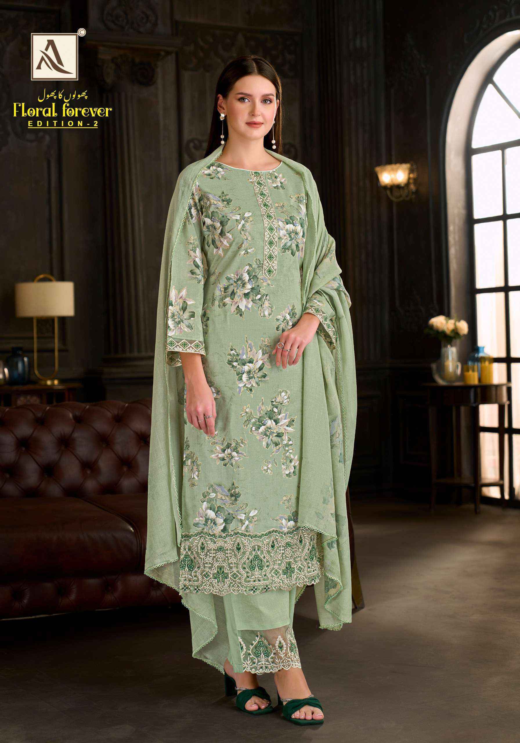 Alok Floral Forever Edition-2 Cambric Cotton Dress Material (6 pcs Catalogue)